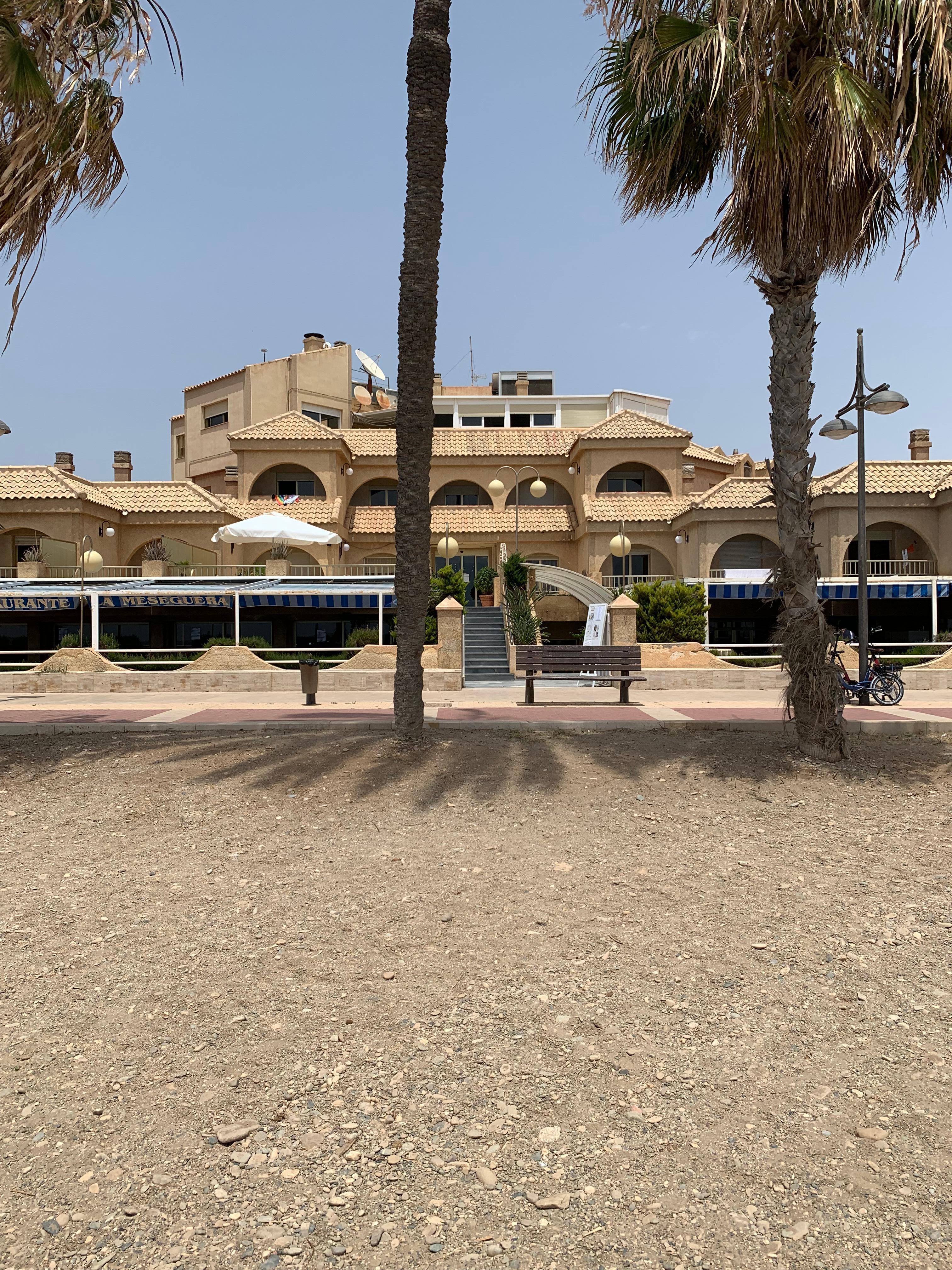 View of the hotel from the beach