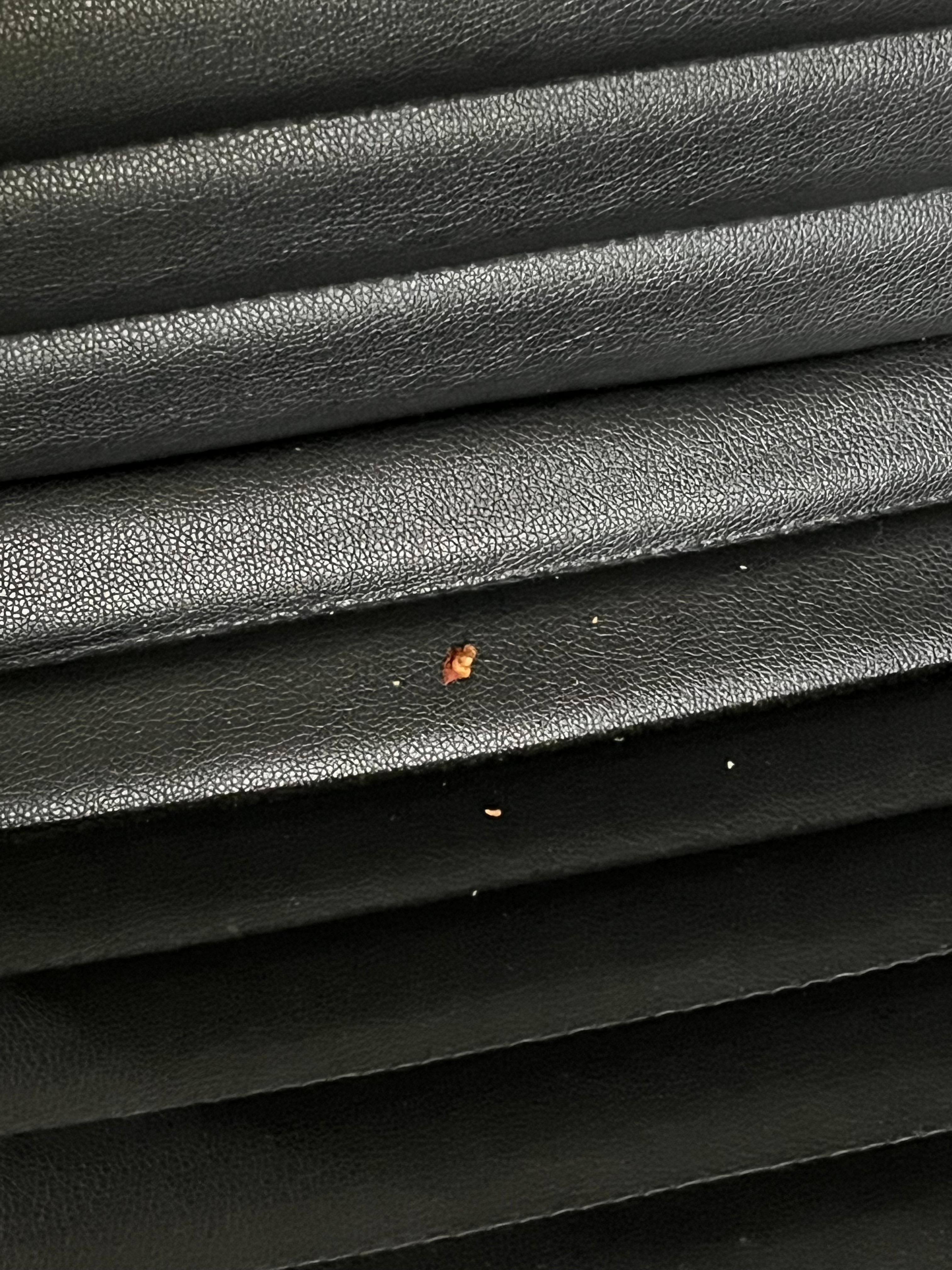 Crumbs on chair seat