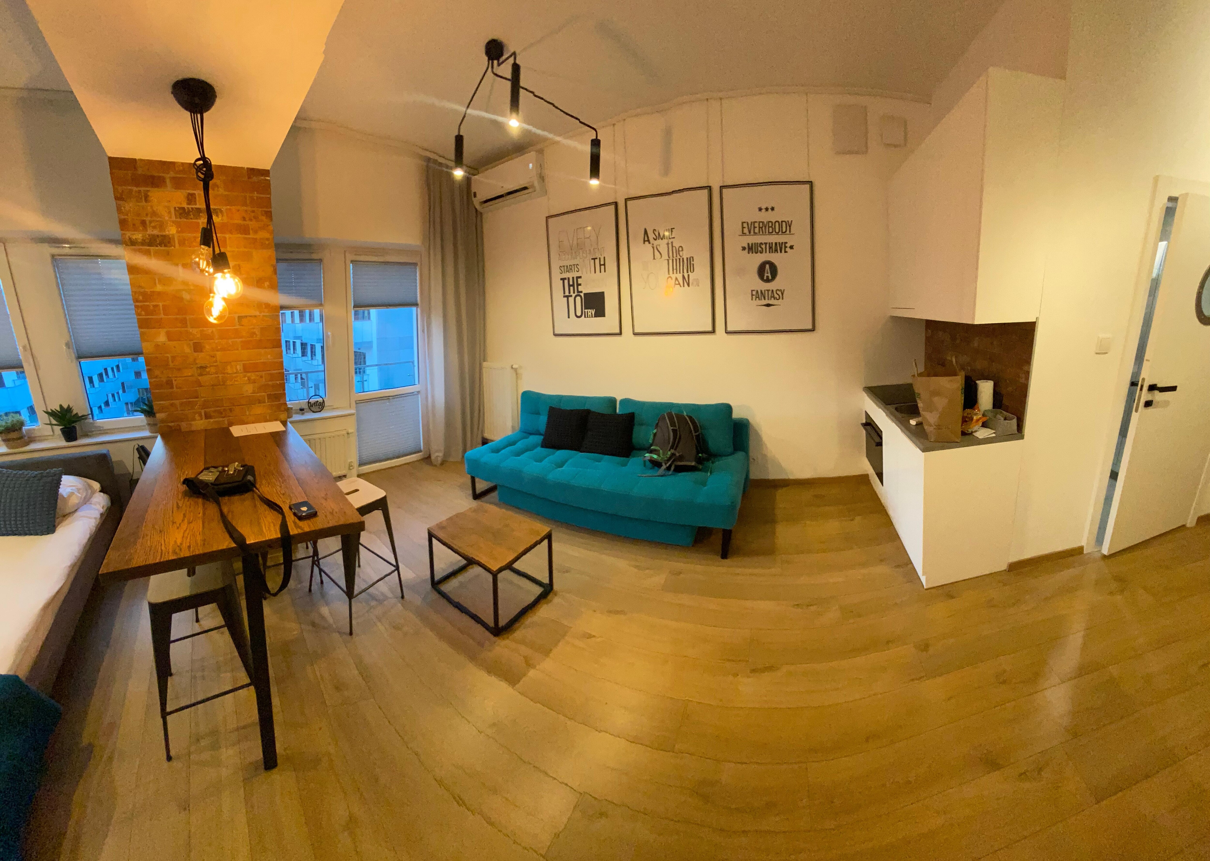 Living room and kitchen