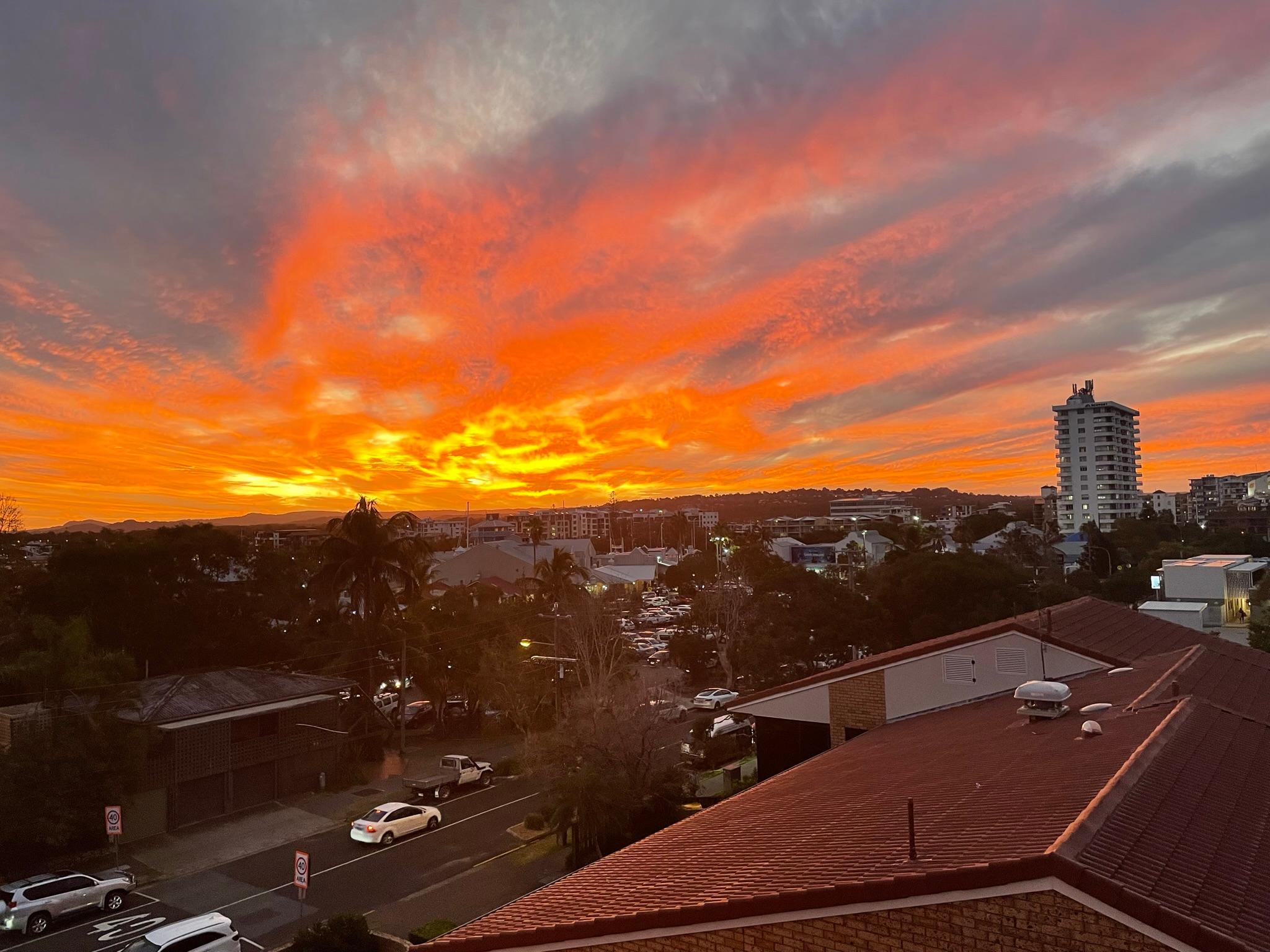 Sunset from balcony 