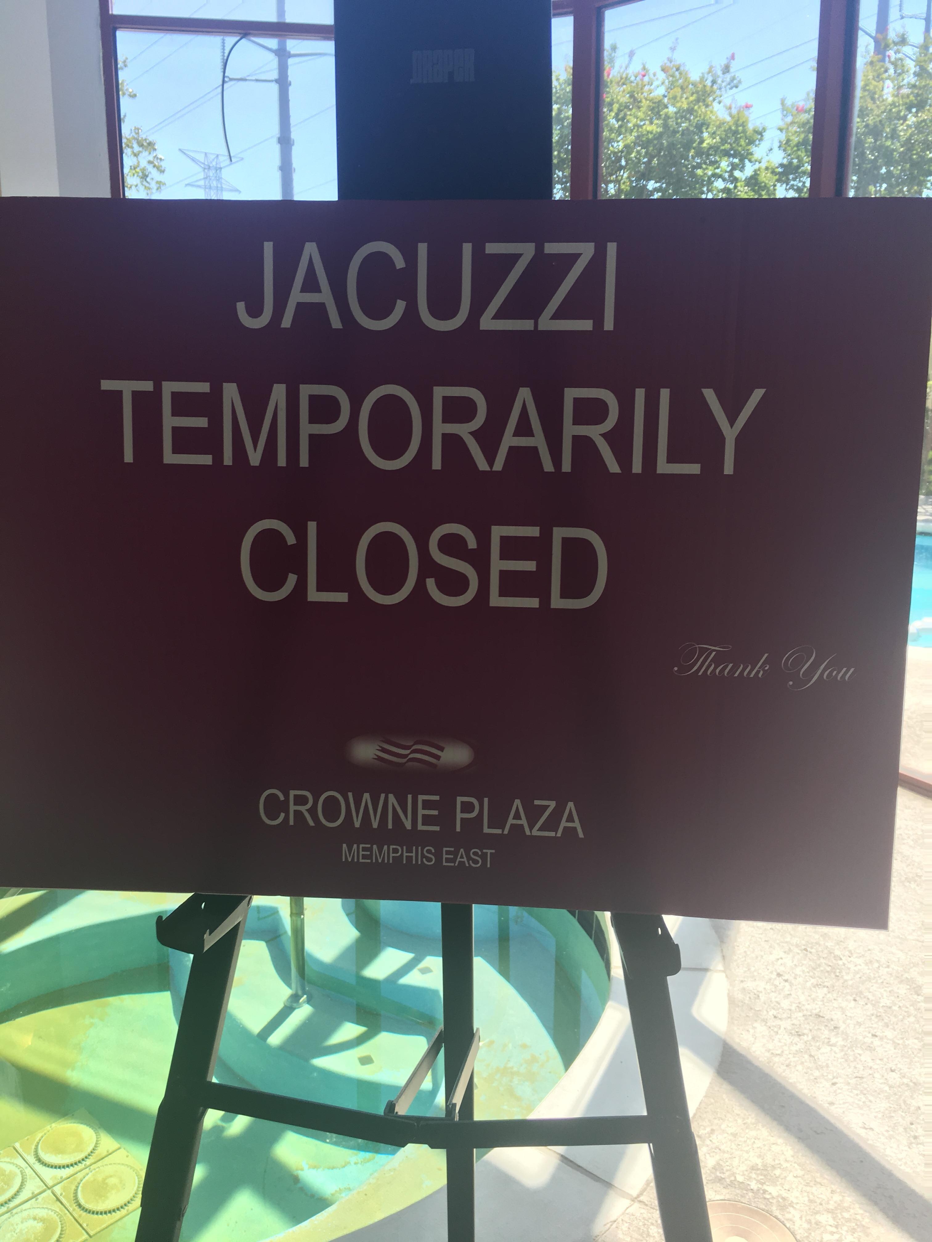half of hotel blocked off