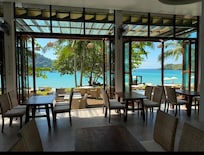 Dining view as well seating on the beach.
