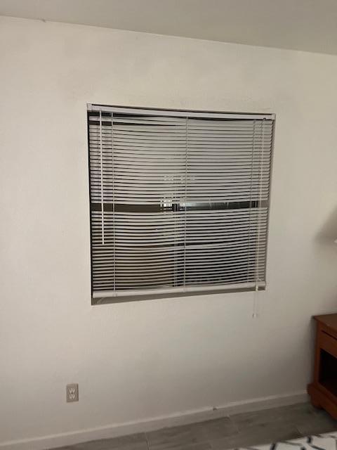 Blinds in bedroom