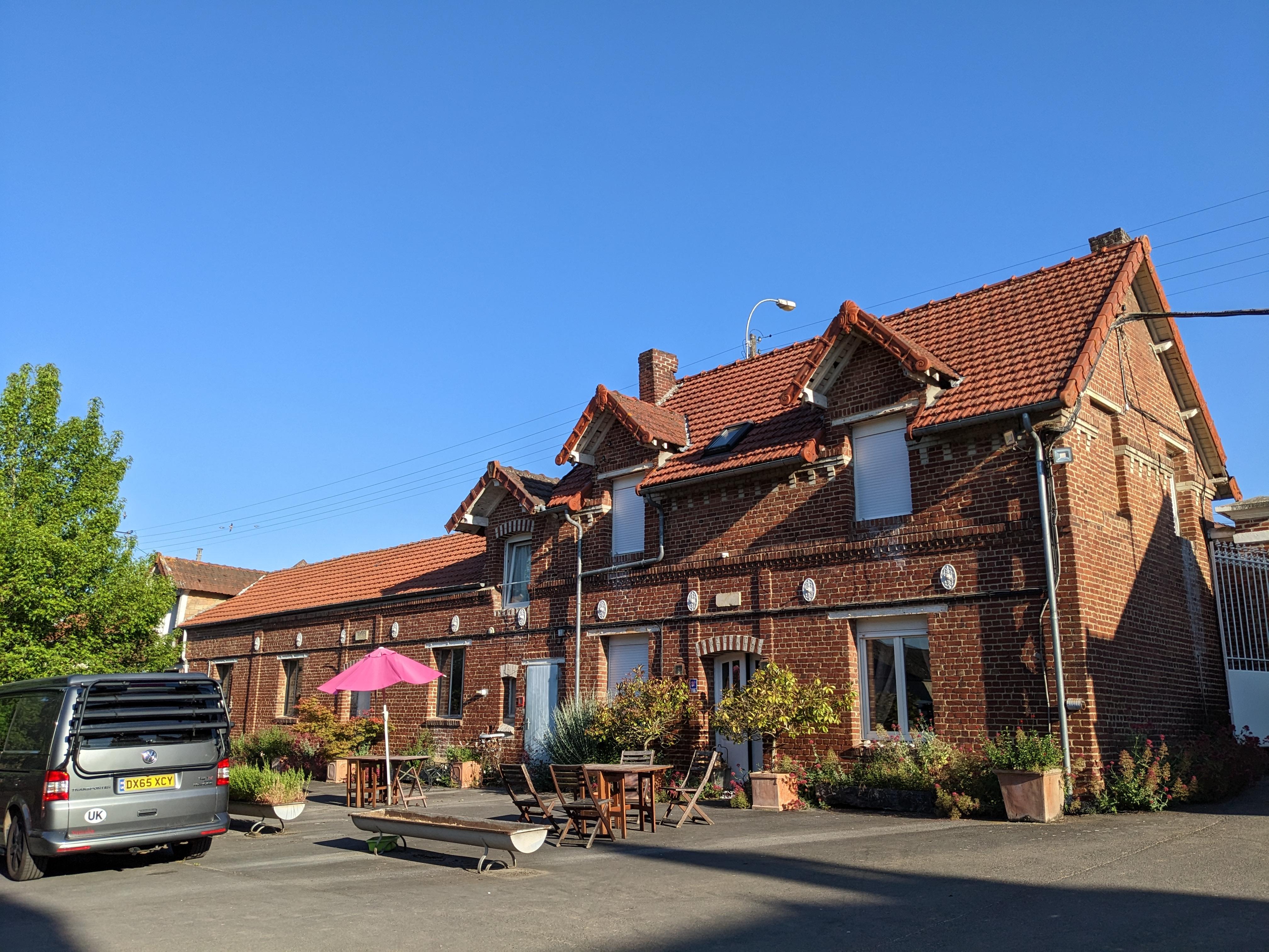 Accomodation in a converted cattle barn.