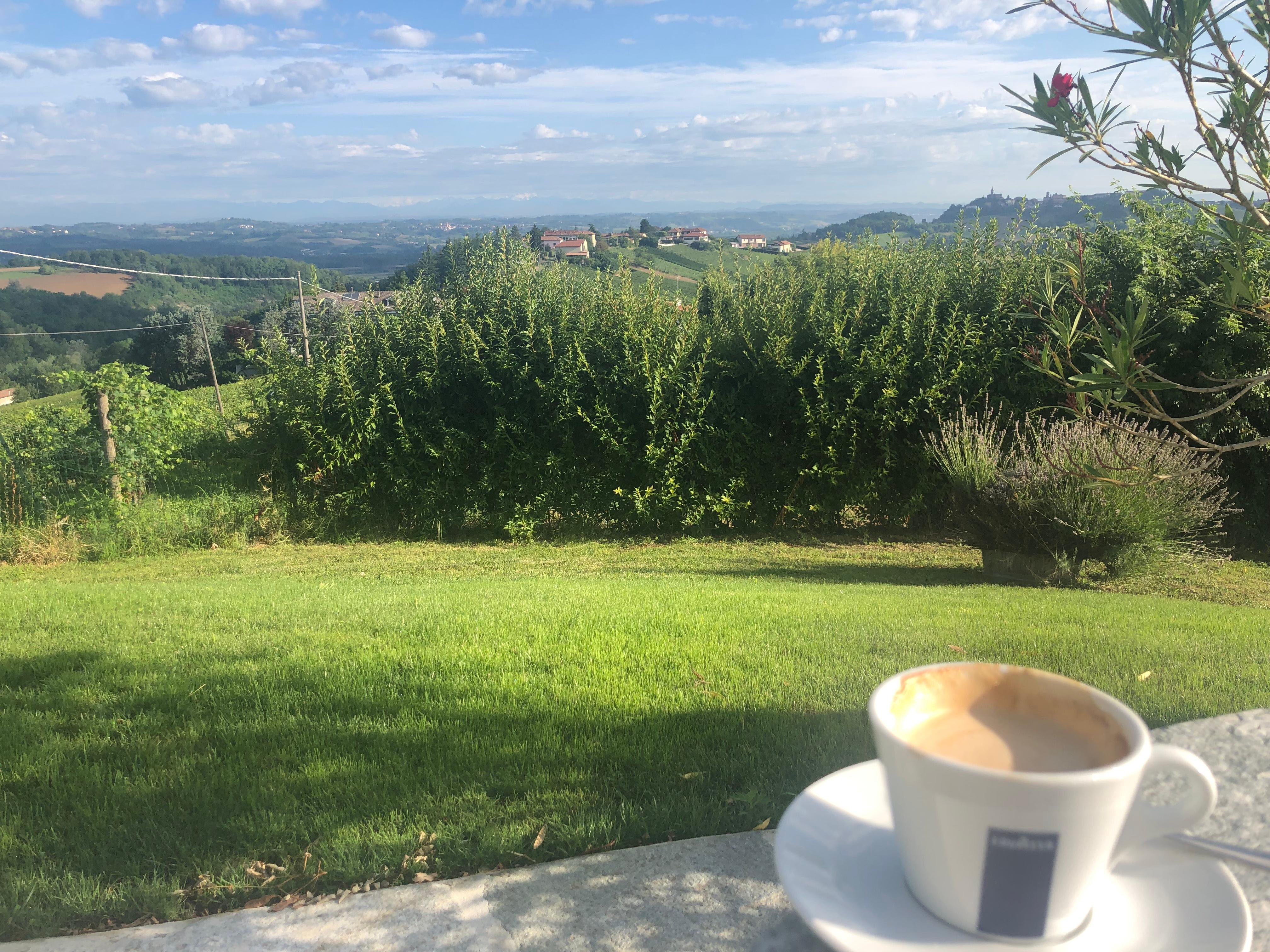 Starting the day with a cappuccino 