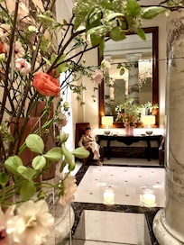 Fresh flowers give a good atmosphere.