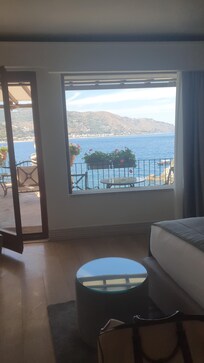 Die bucht vom Balkon aus