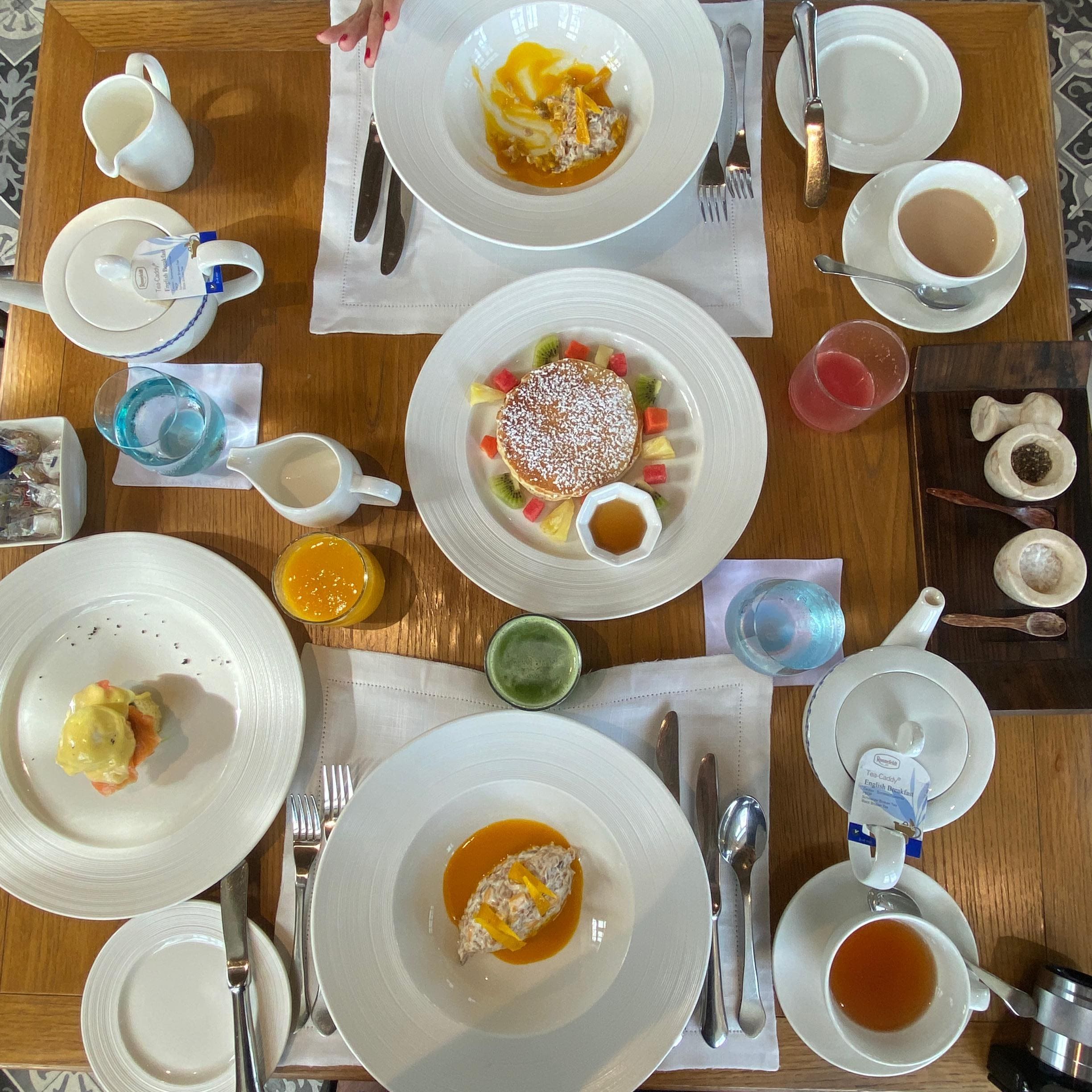 朝食はオーダービュッフェです。