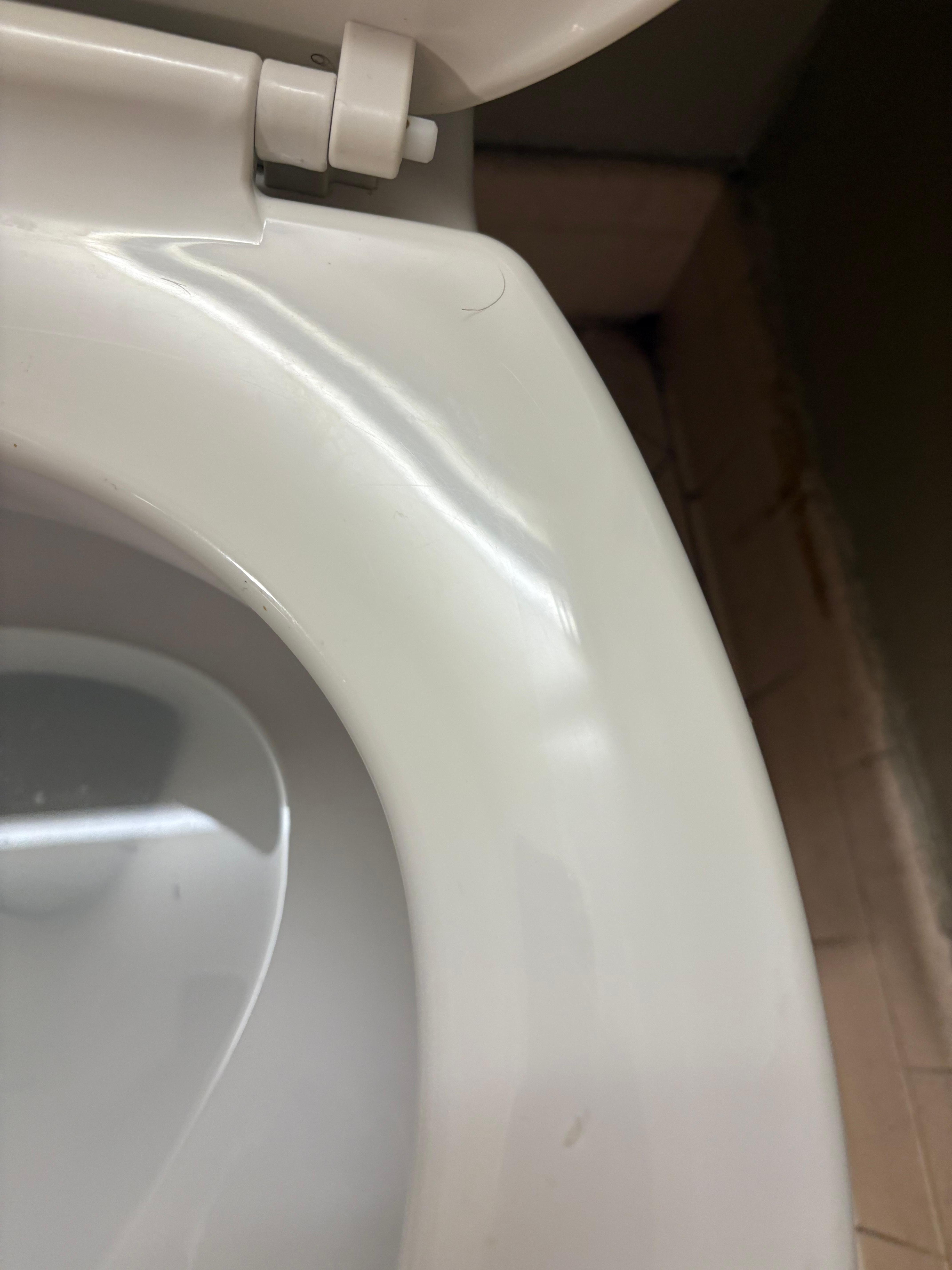 Toilet seat hadn’t been cleaned 