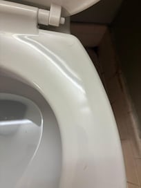 Toilet seat hadn’t been cleaned