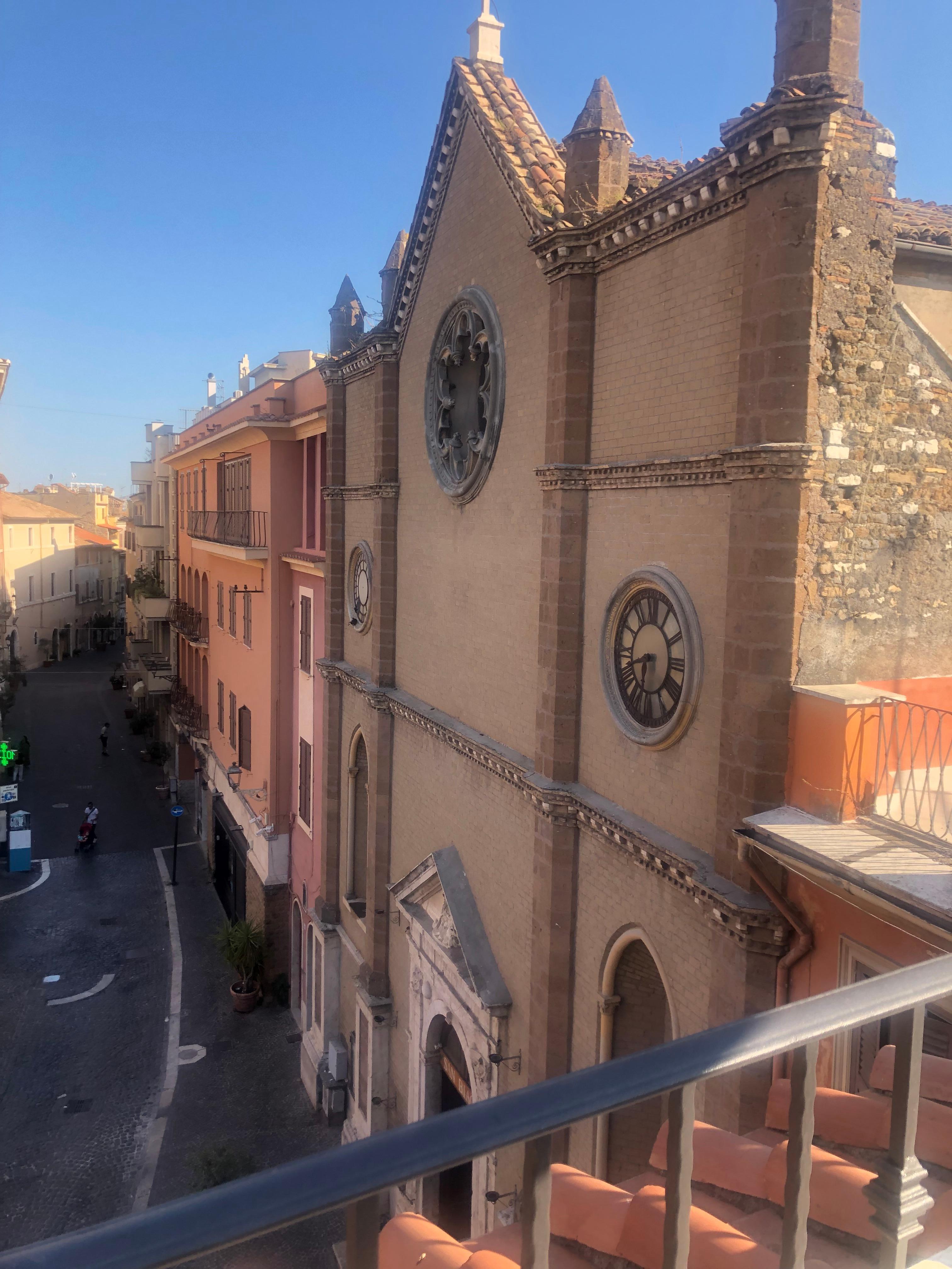 View from the rooftop terrace which has comfortable seating and sun cover and is reached by additional steps of stairs