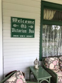 Front door and lovely porch.