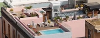 Hotel's roof top terrace from Santa Ana cathedral roof.