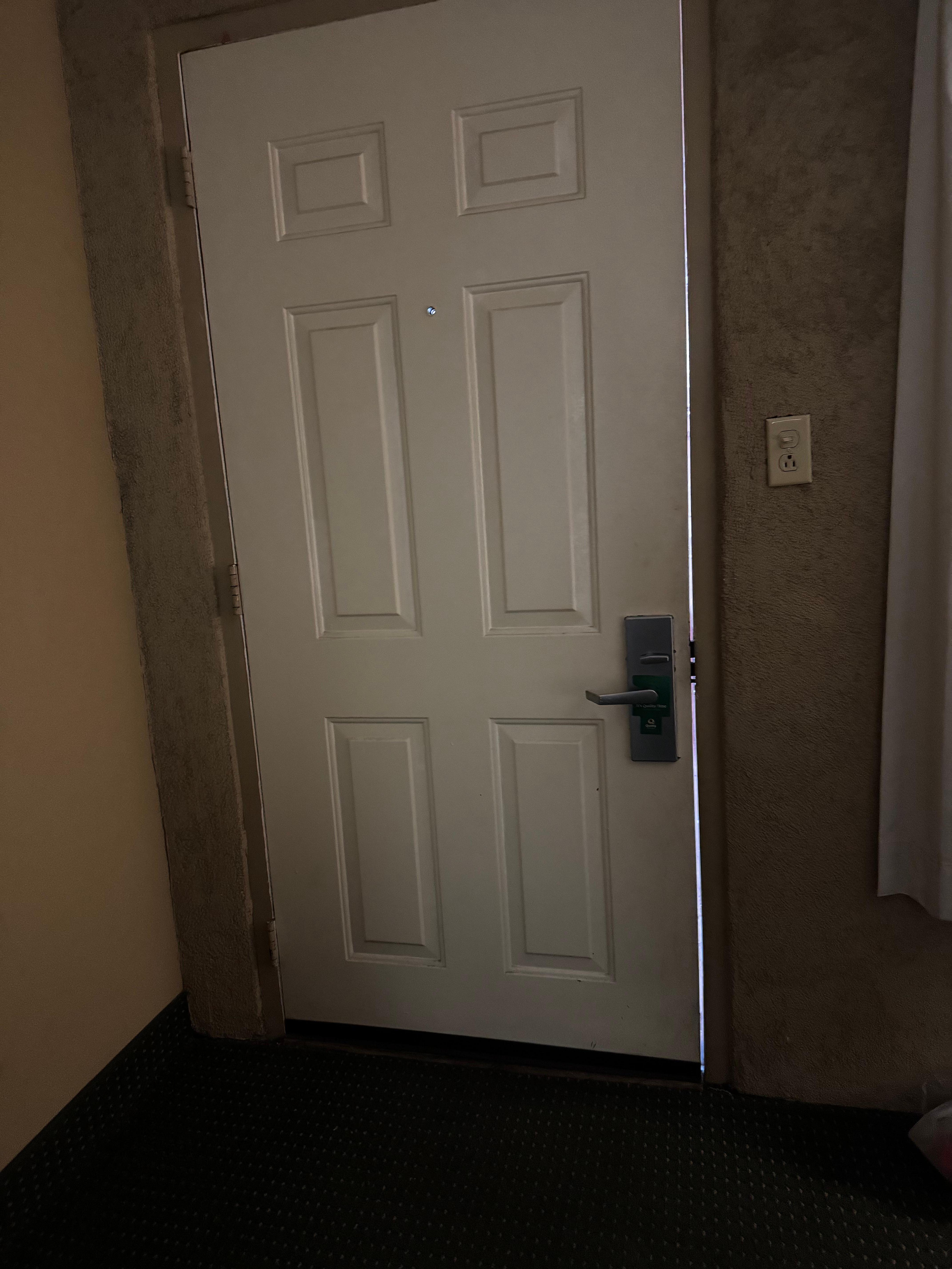 Gap in door. 