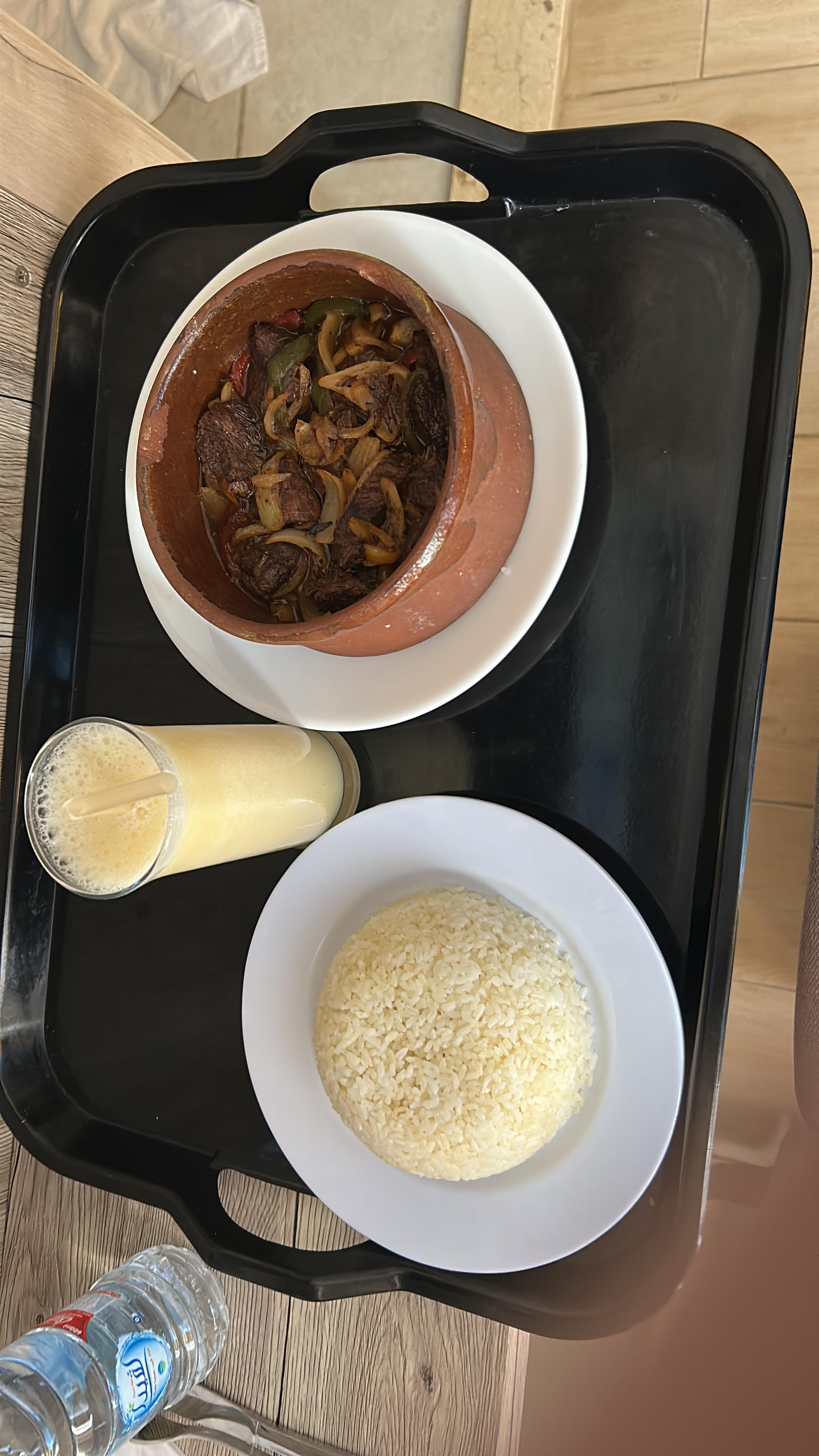 Lunch served in my  room after a long morning walking the streets of Cairo. 