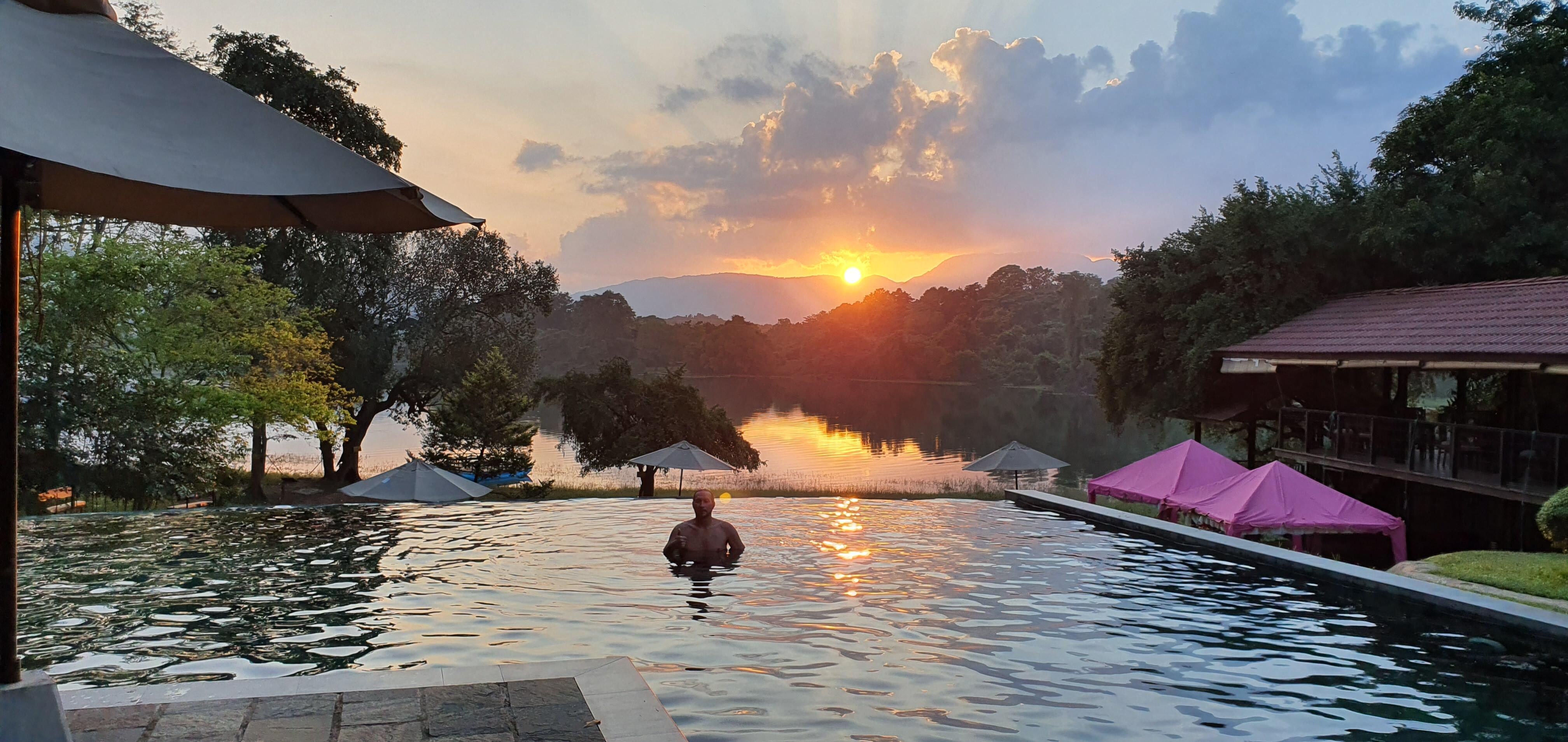 View from the deck of the ingfinity edge pool