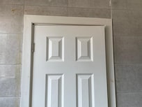 Yellow stain around the door frame