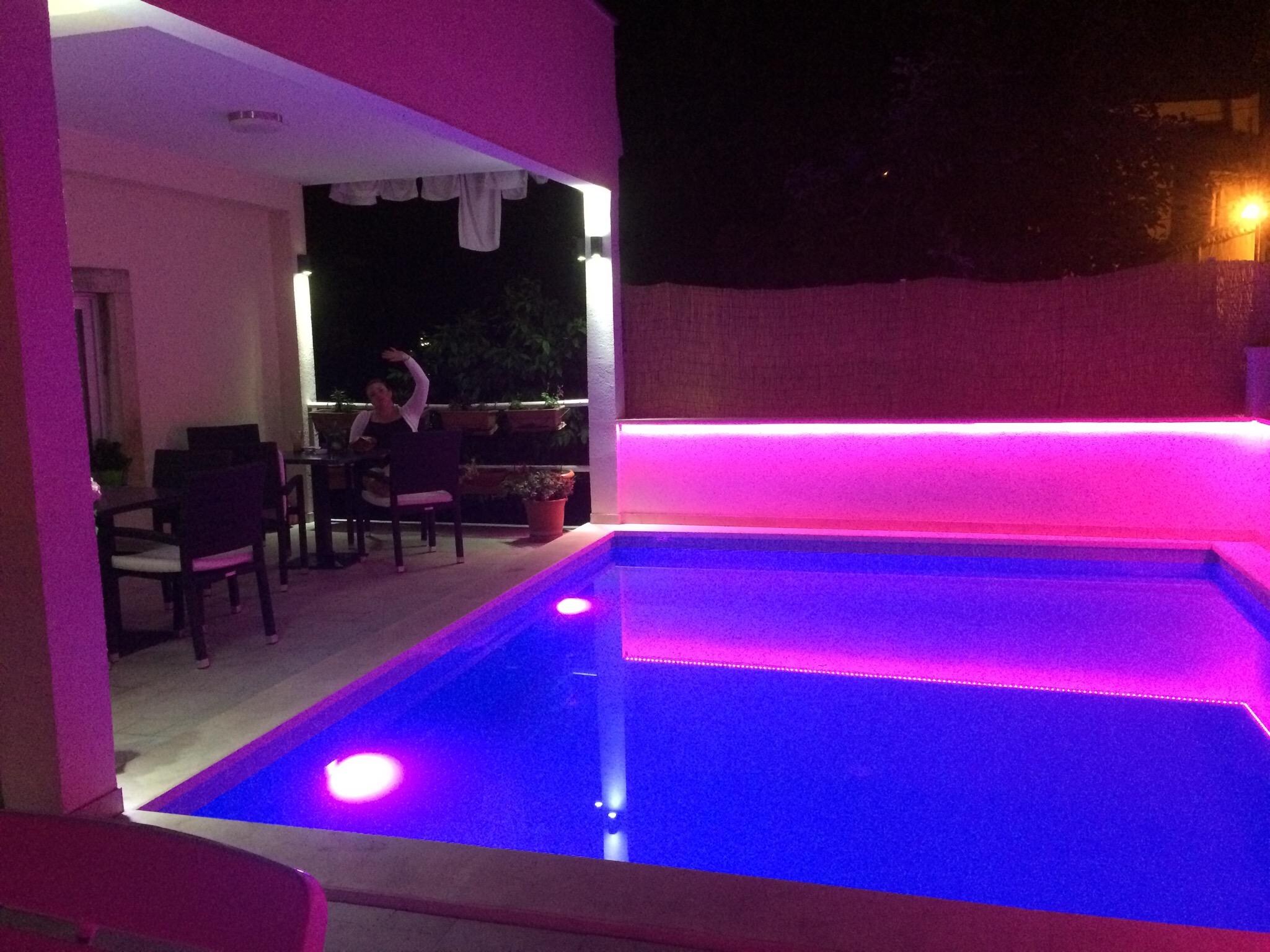 Pool in the evening.