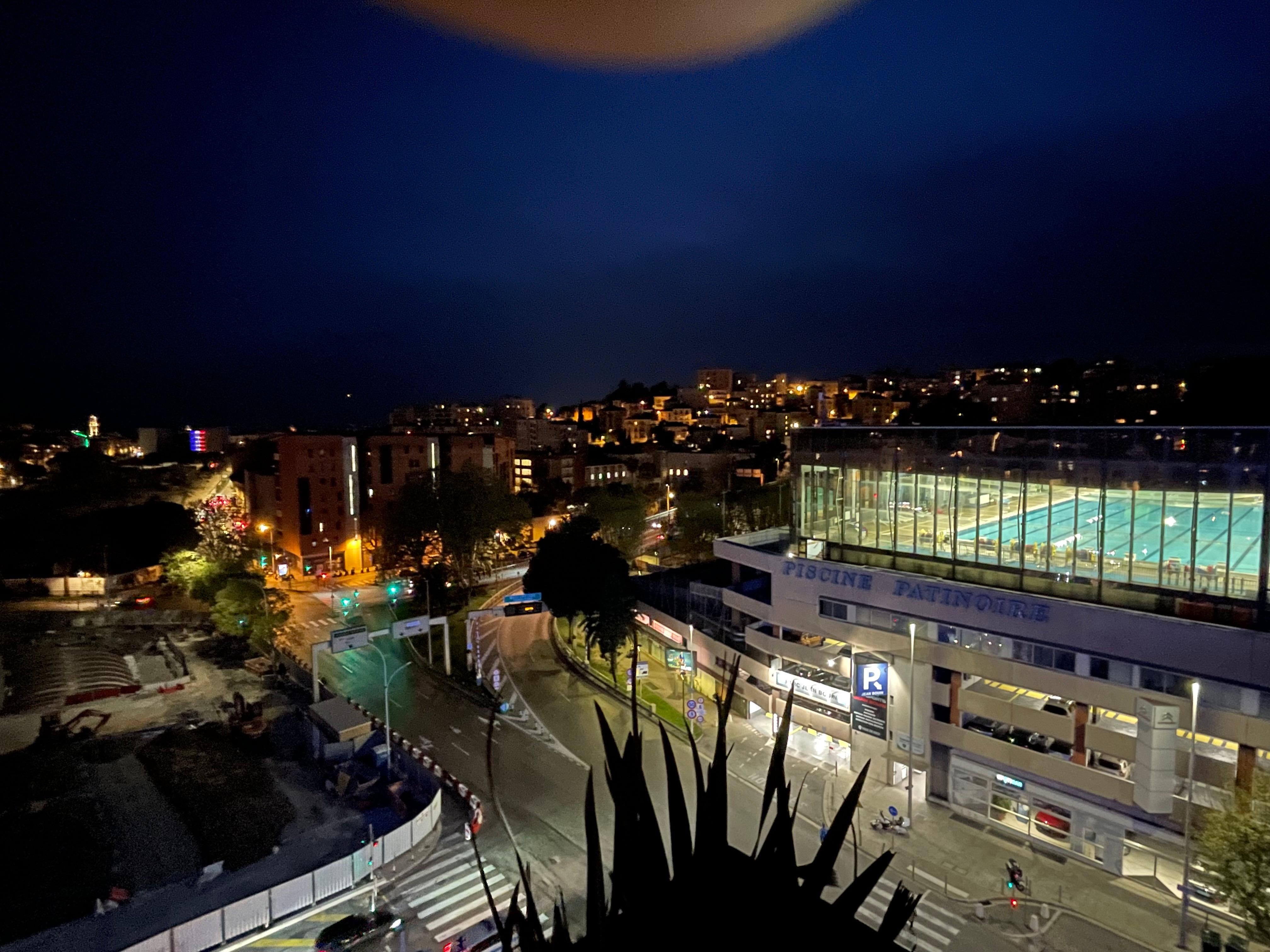 Night view from the rooftop 