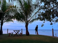 Relaxing evenings by the private beach