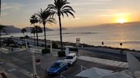 Sun rise from balcony over Mediterranean