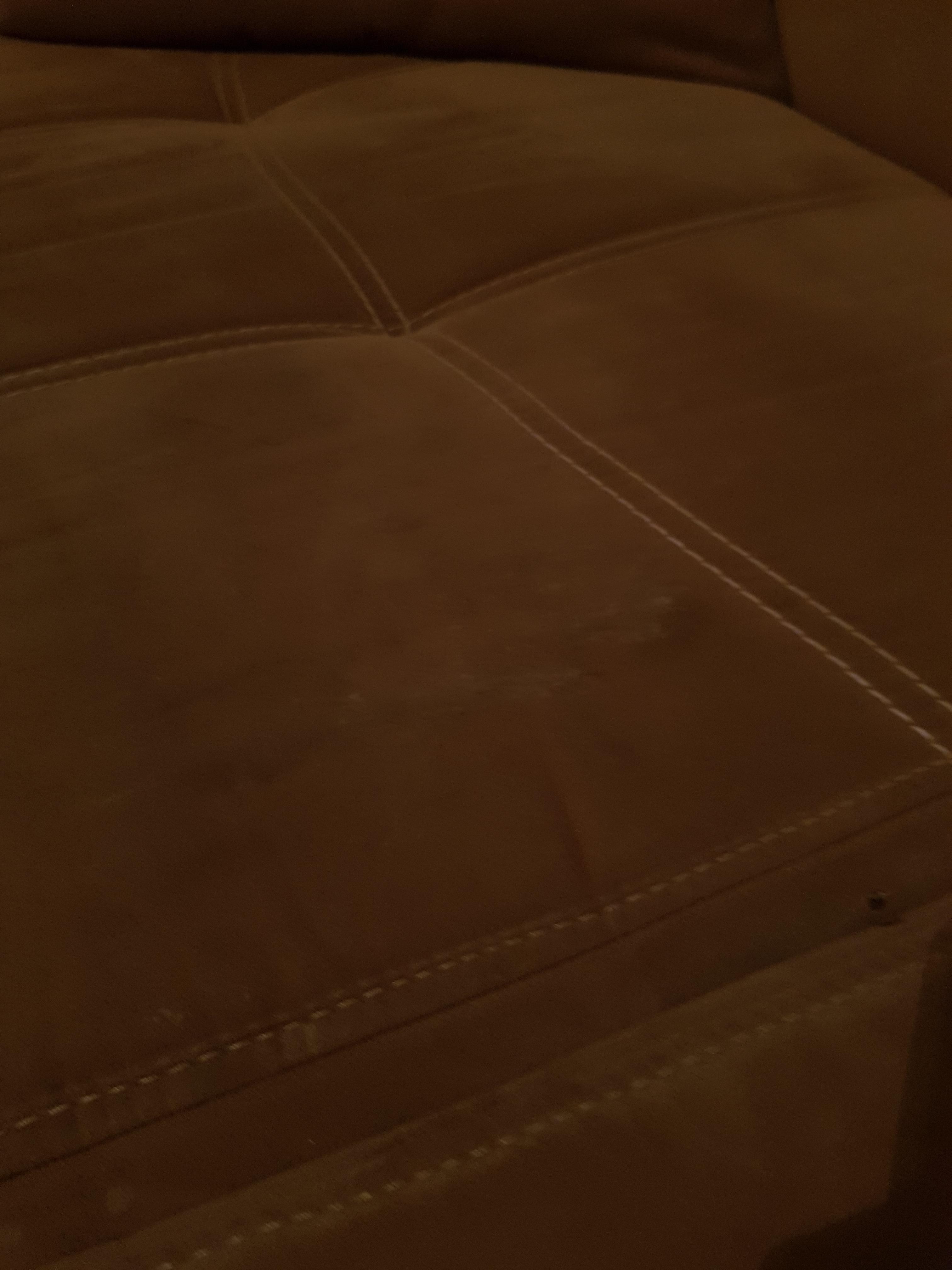 Stains on sofa. Disgusting!