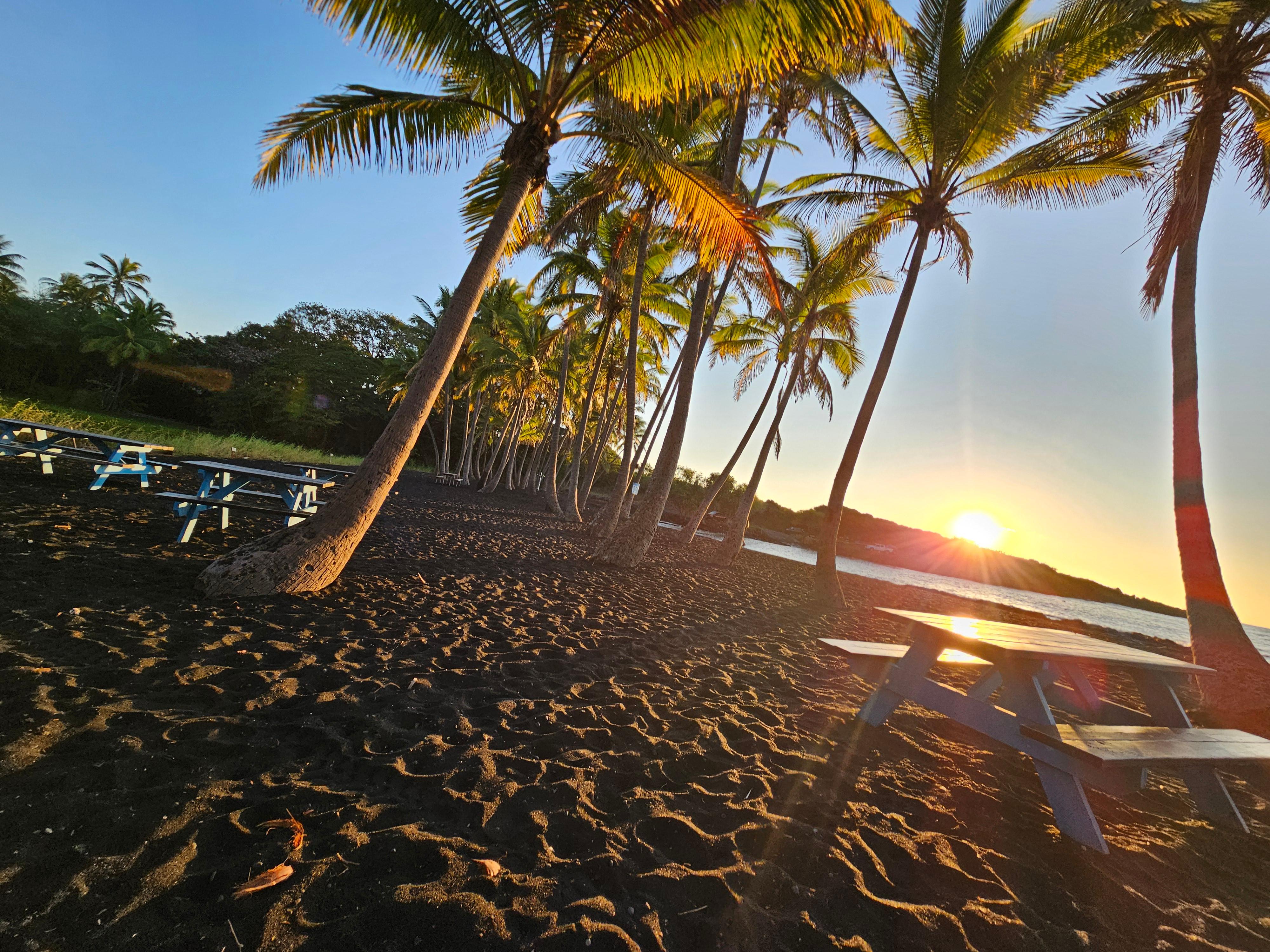 Black sands beach sunrise (10 minutes away)