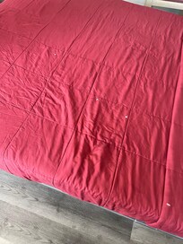 Burn marks in the blanket