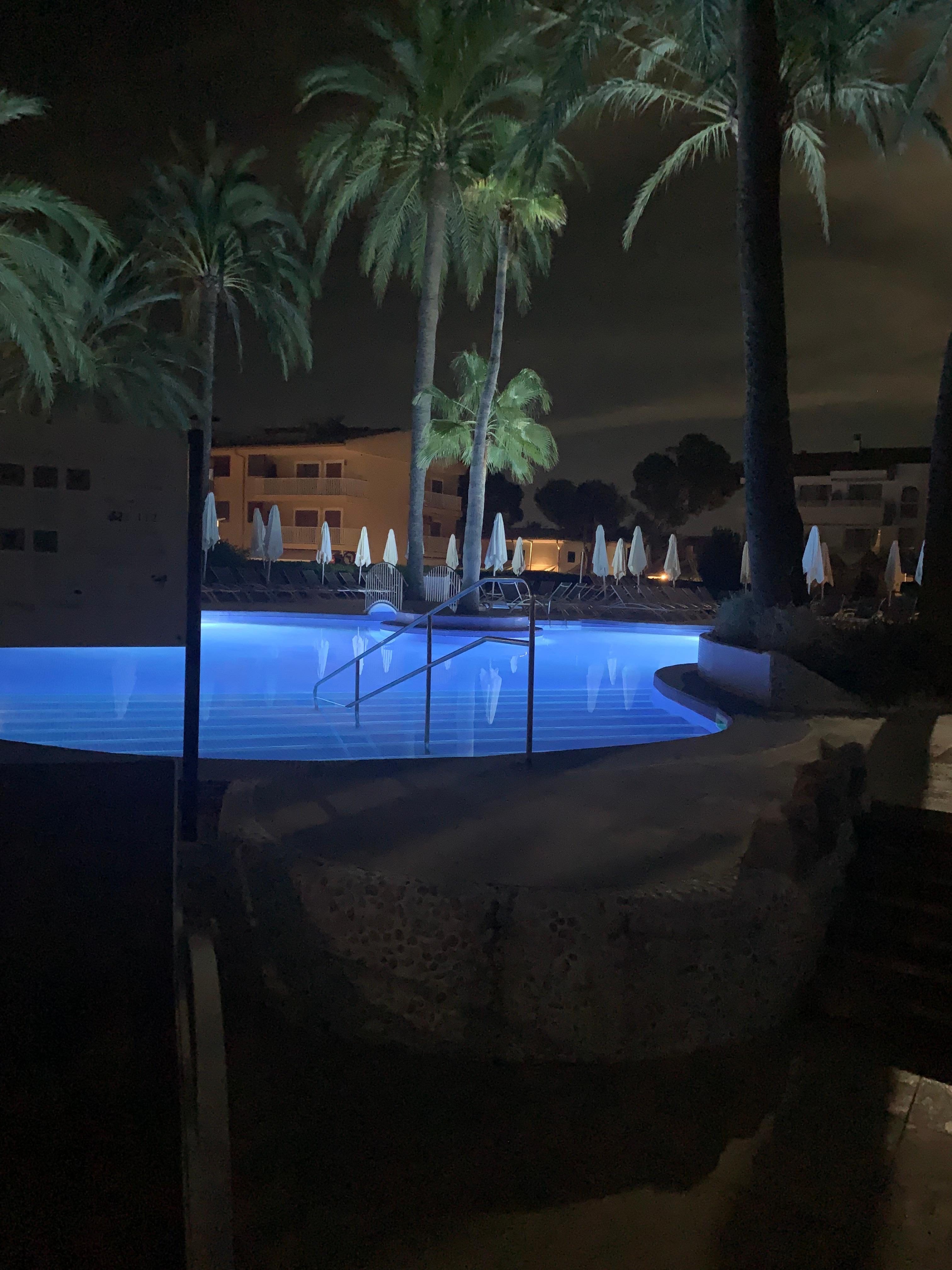 Pool at night