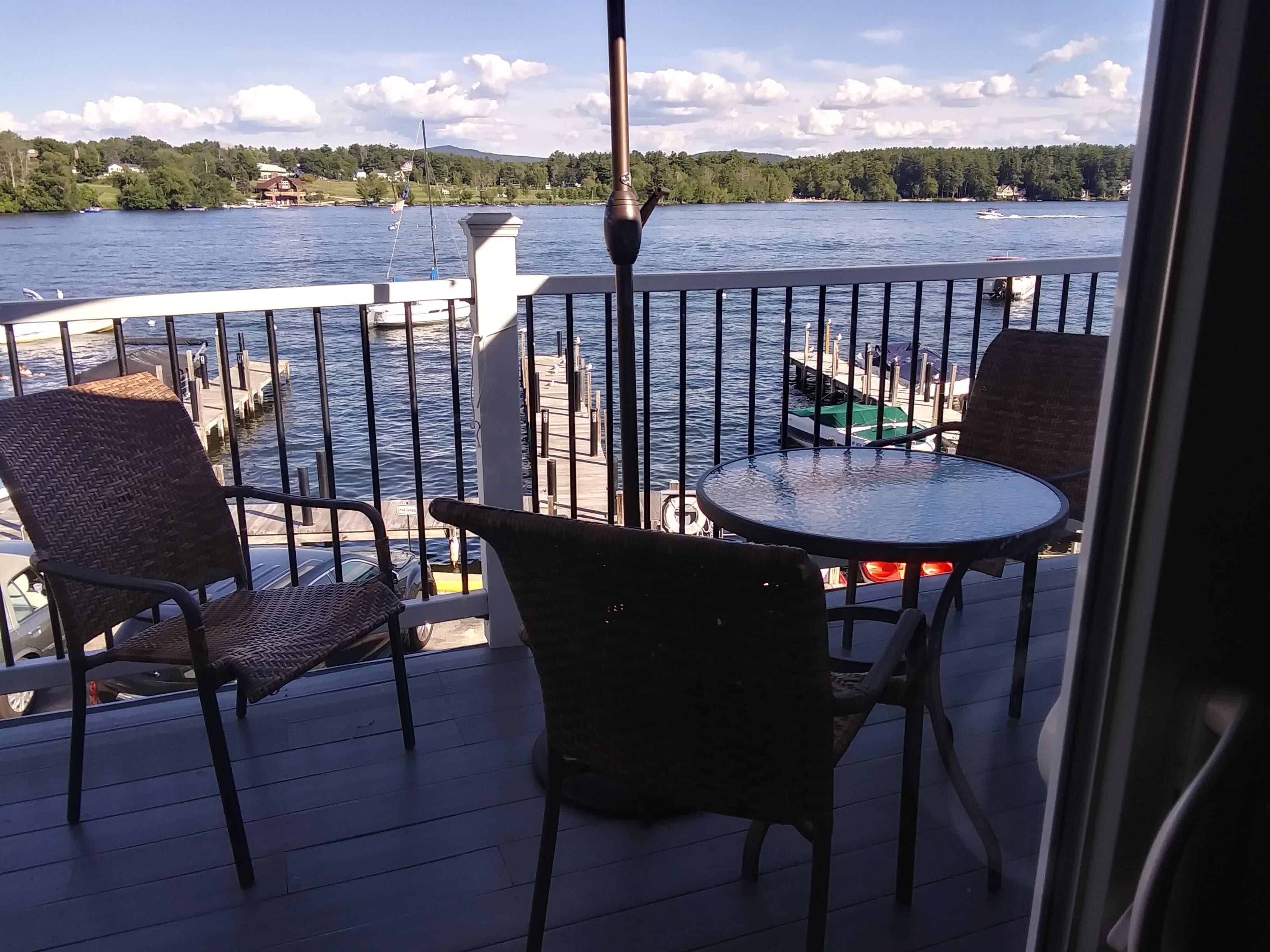 Balcony and view from our room