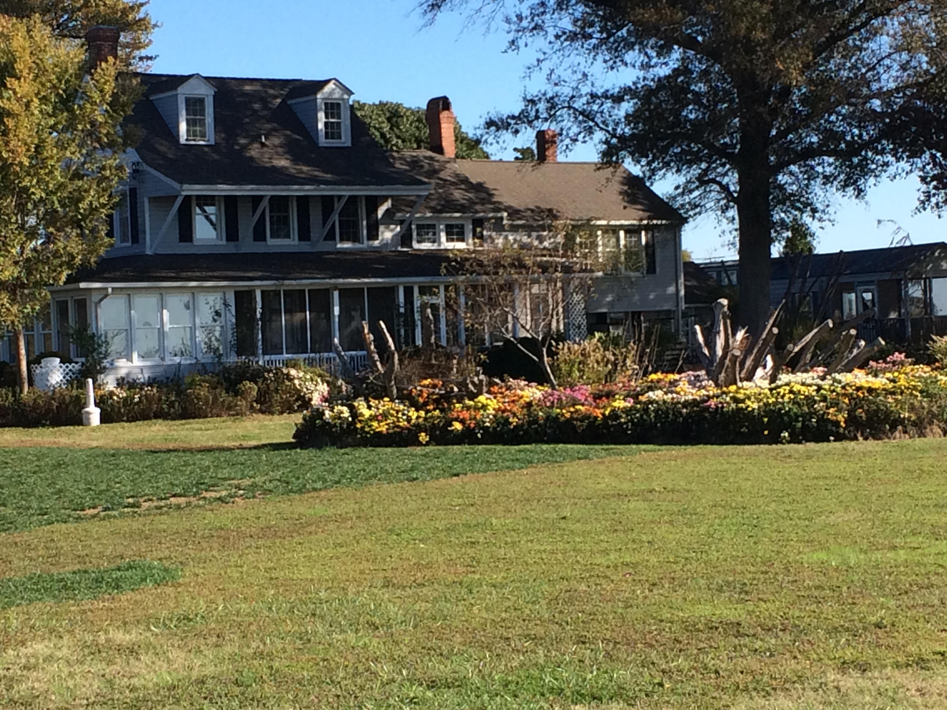 The beautiful B & B overlooking one of many gardens.