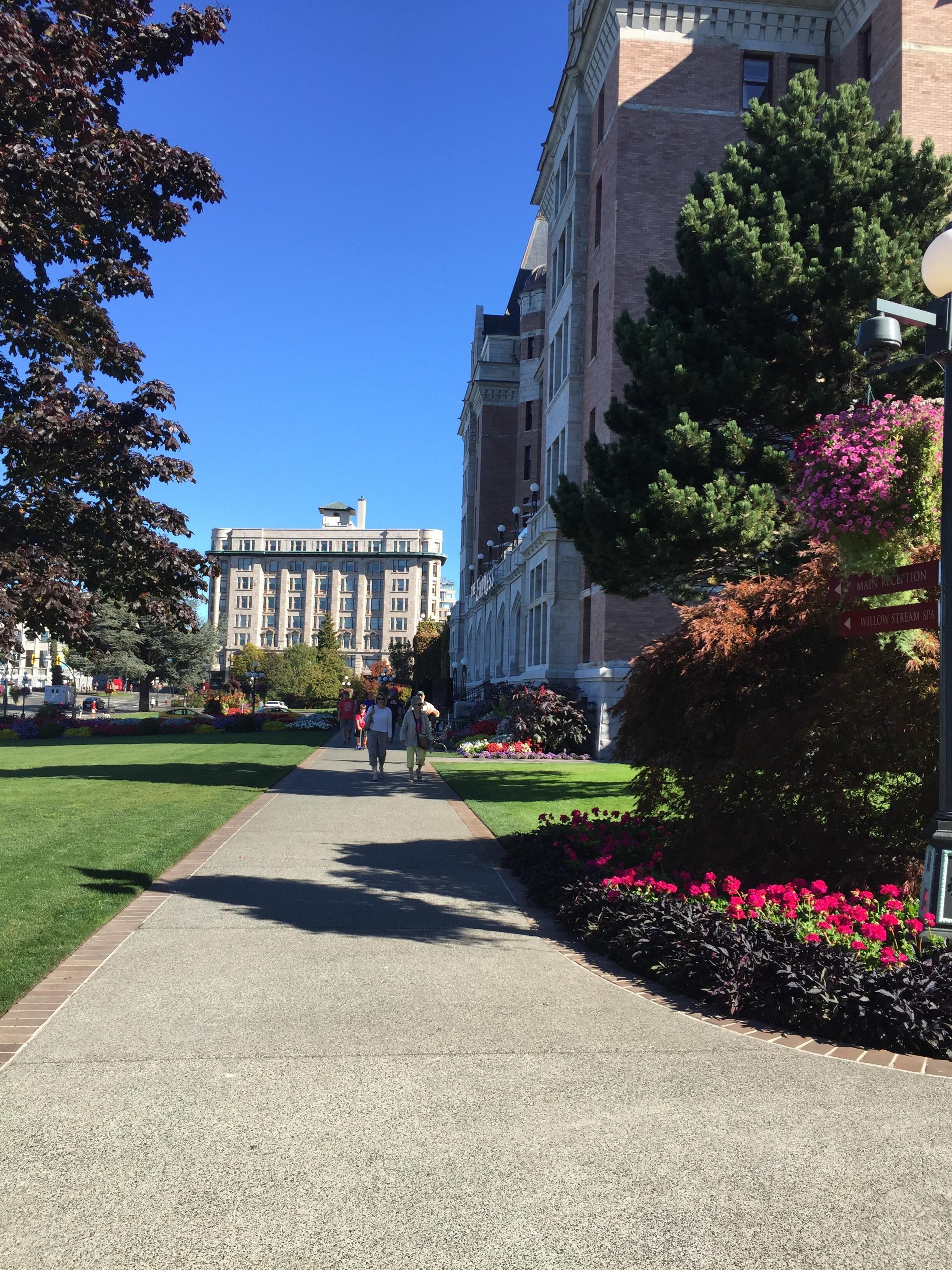 The grounds of the hotel