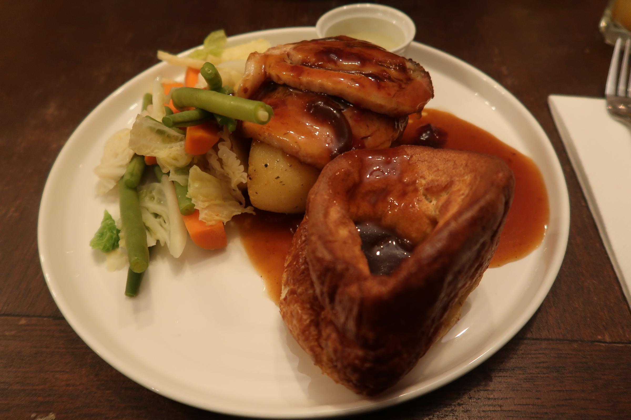 Roast pork dinner