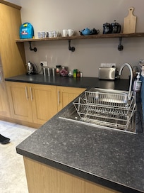 The communal kitchen
