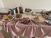 Daily breakfast ( non stop various coffee drinks not shown)