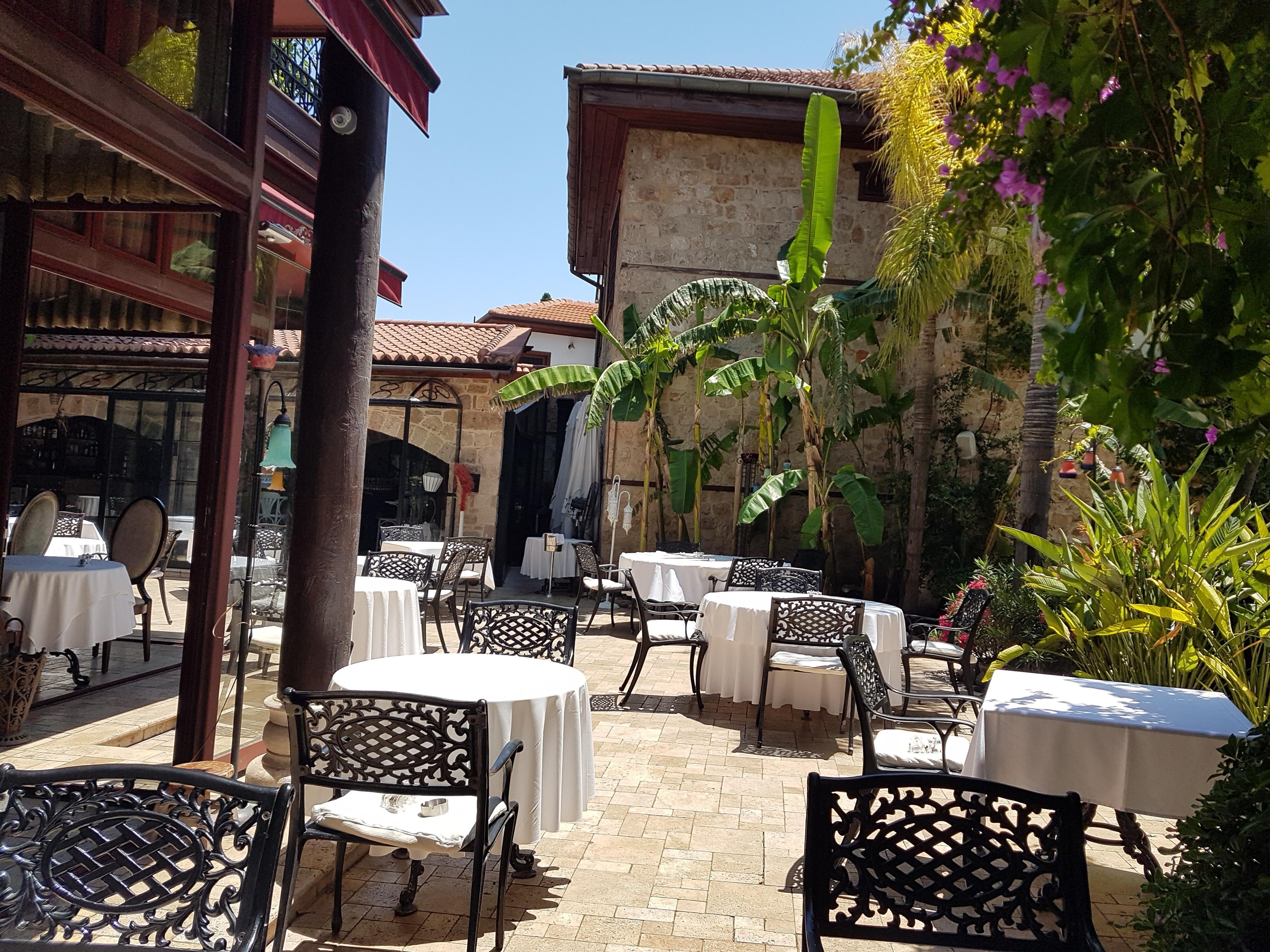 A part of the breakfast restaurant