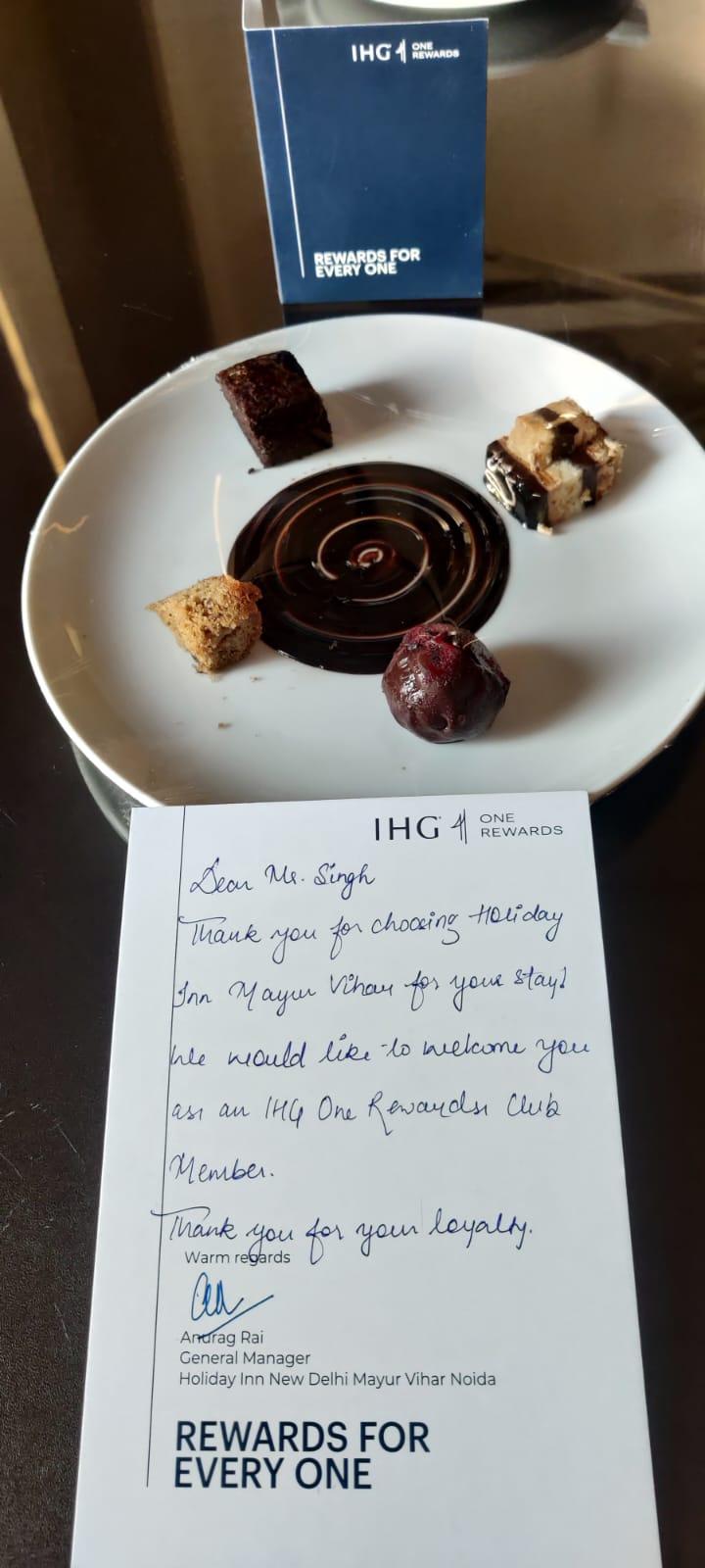 Really touched by IHG and kind gesture by Holiday Inn.