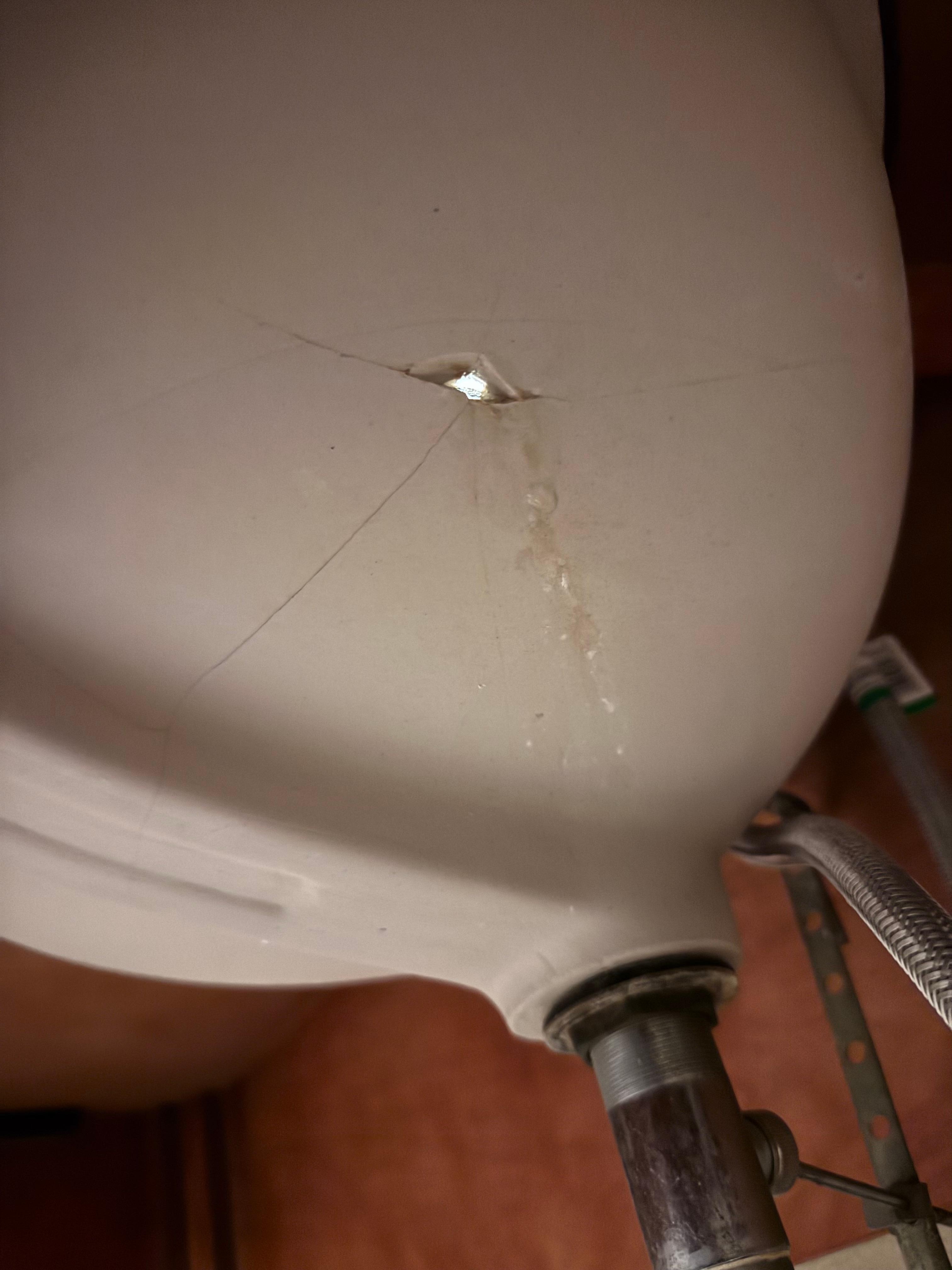 Bottom of the bathroom sink