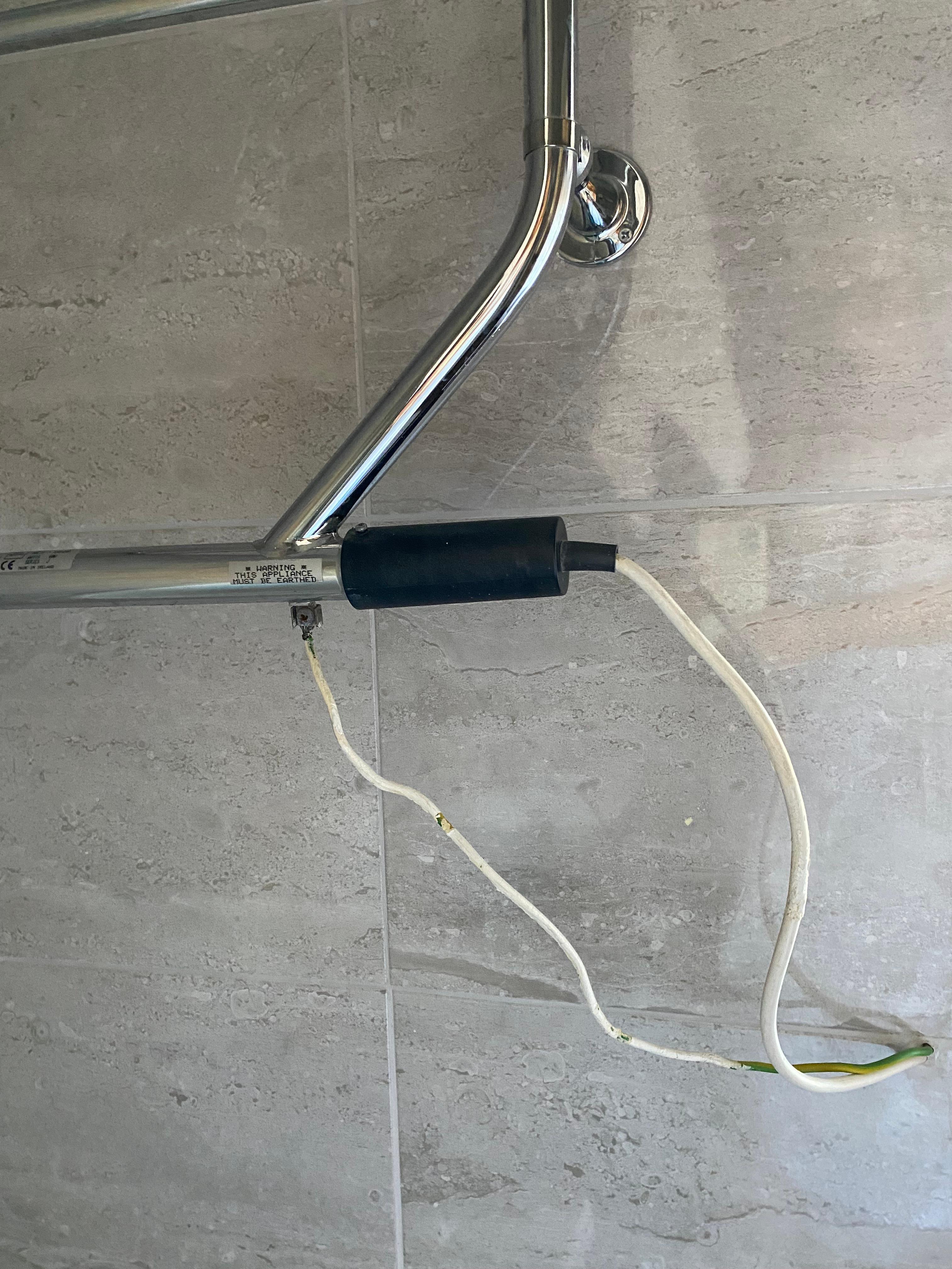 Loose cable from towel rail