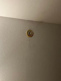 Smoke detector had been removed from the wall