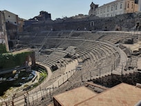 View of the Roman theatre in Catania