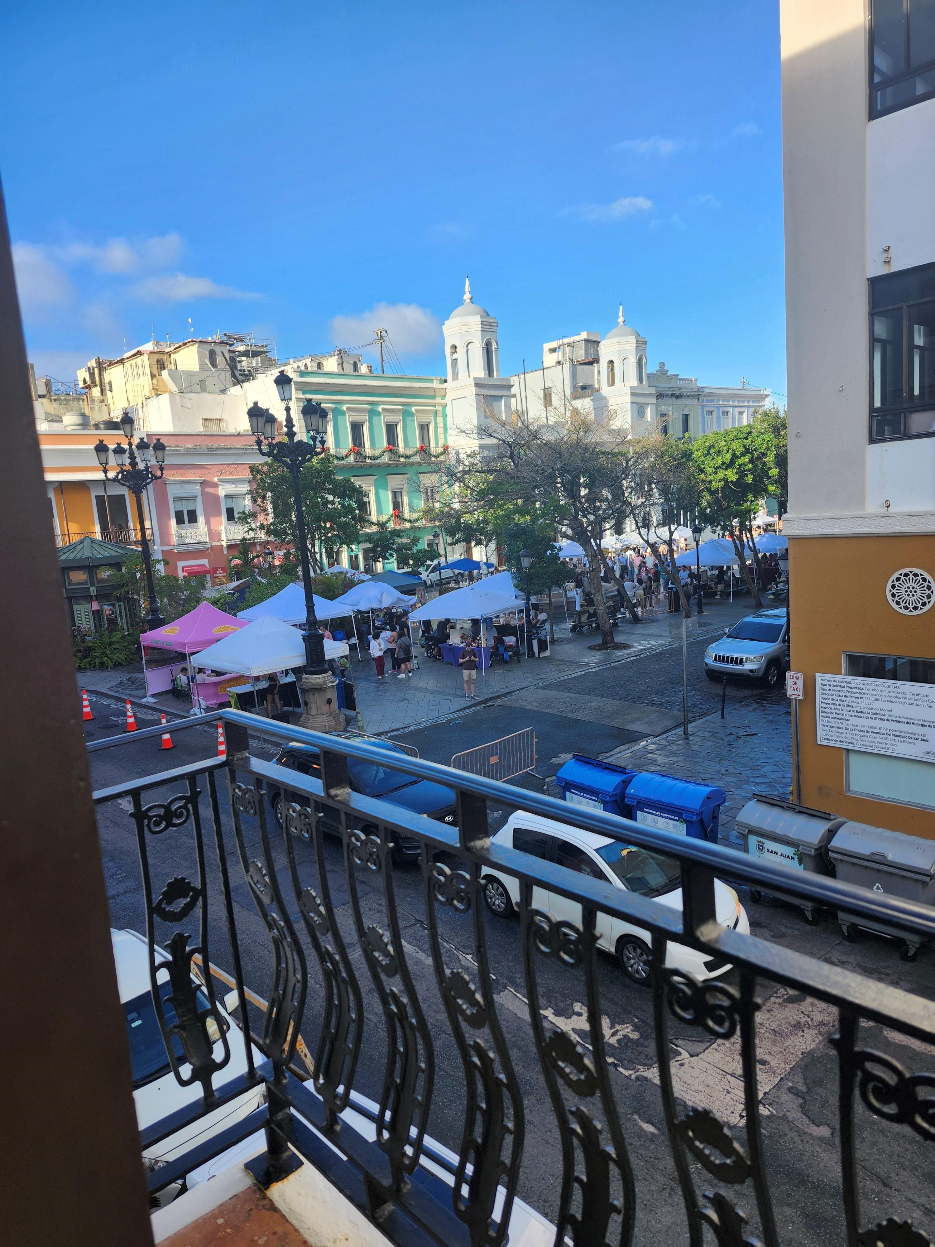 View of Market from balcony