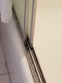Mold on shower doors and in track
