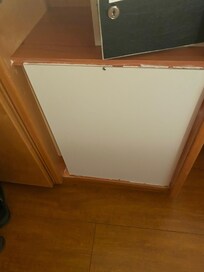 The cover fell off as it was glued on and fixed with one screw.