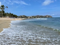 The beach one block away.