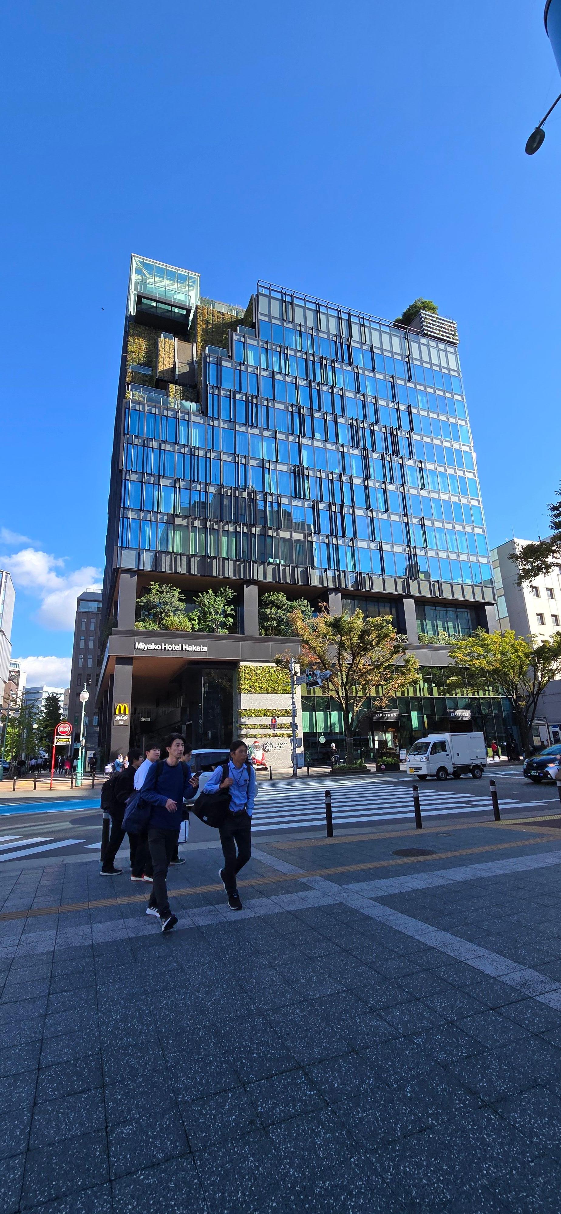 Bright sky and modern hotel vibe