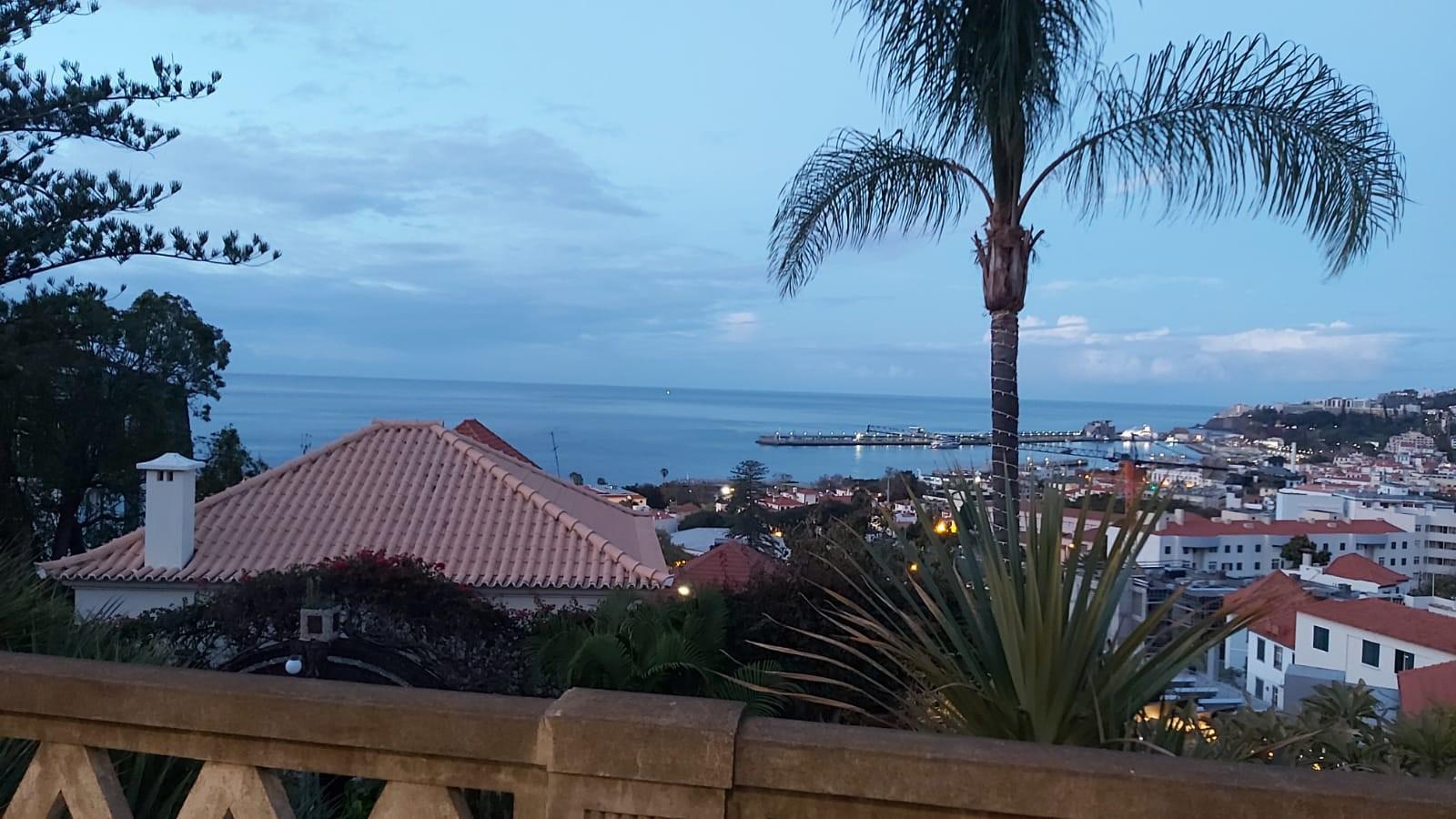 Panorama View of Funchal from our balcony.