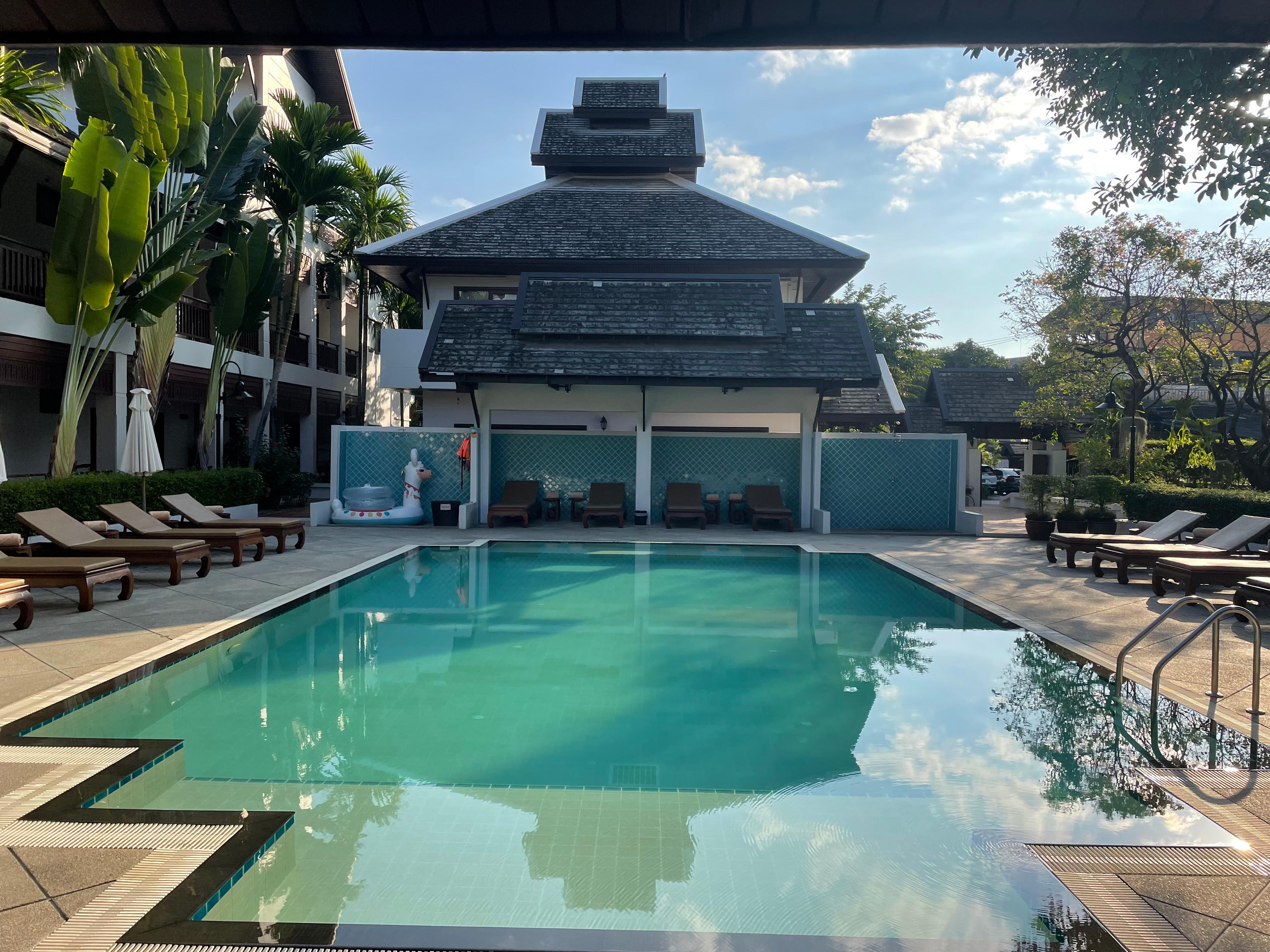 Quiet pool area