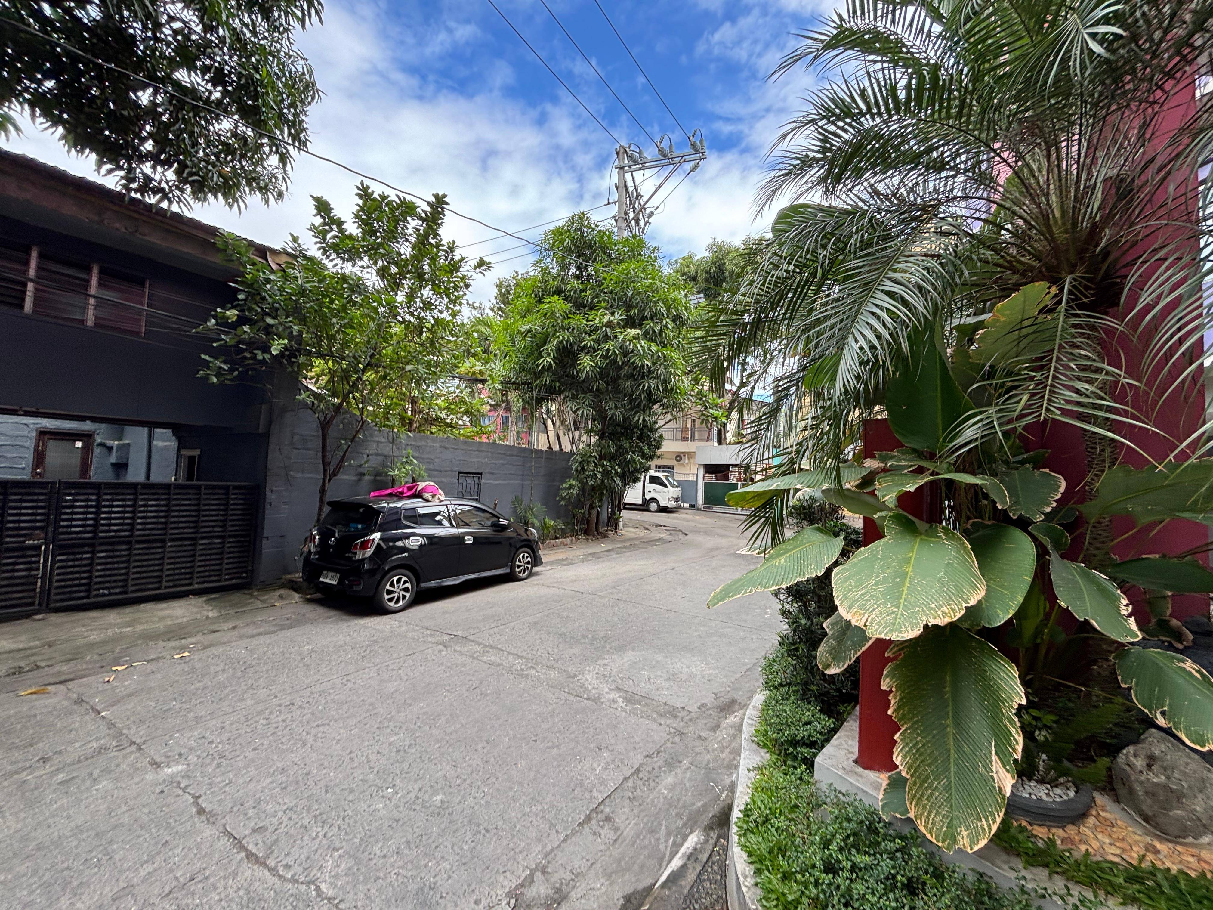 The street entrance  to hotel