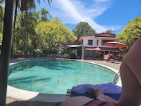 Lounging by the pool - ample sun or shade